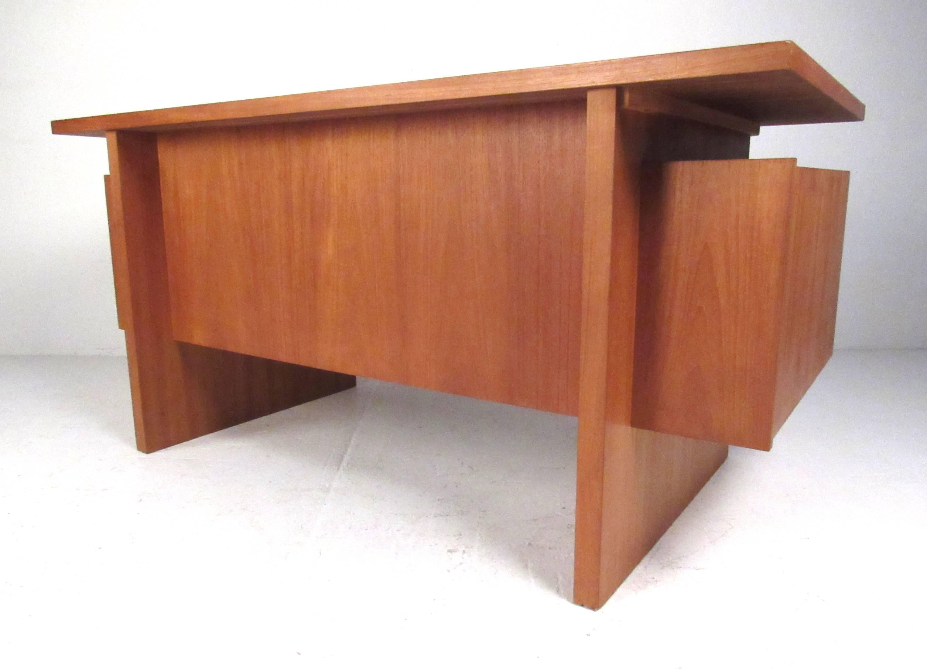 Mid-Century Modern Mid-Century RS Furniture Teak Floating Top Desk