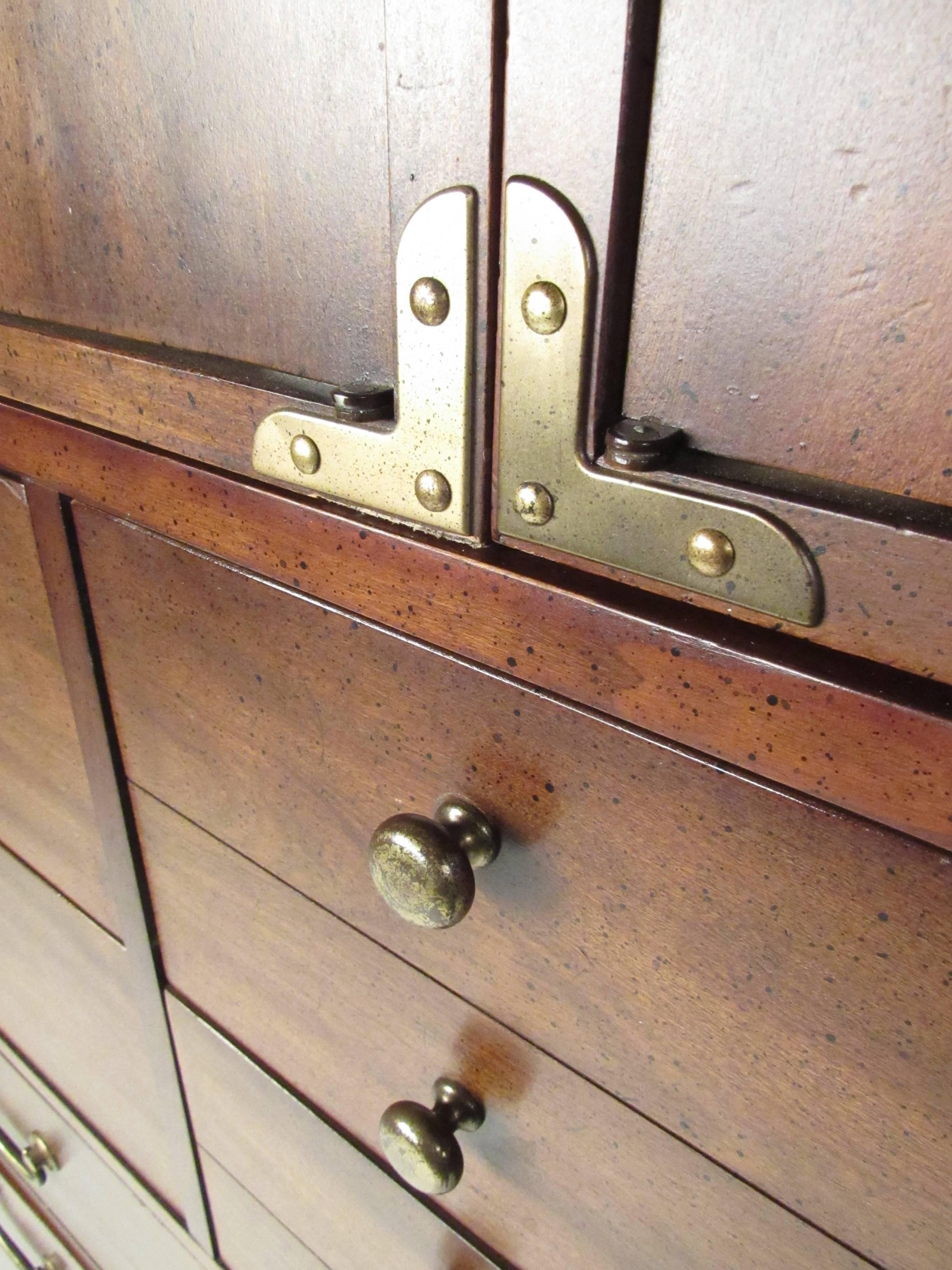 Campaign Style Stacking Dressers by Drexel In Good Condition In Brooklyn, NY