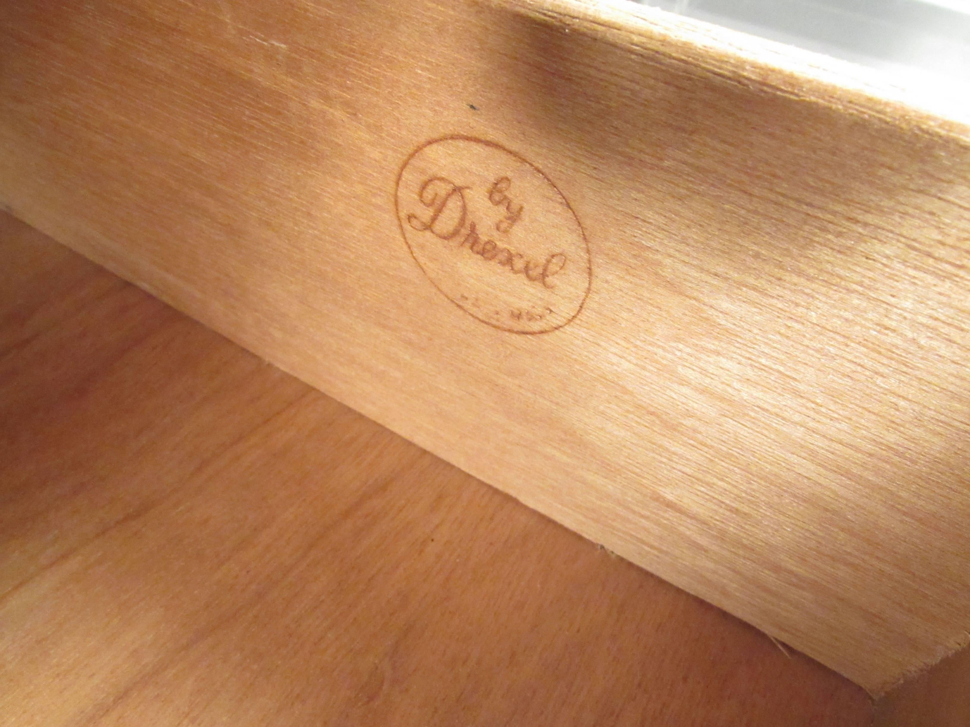 Walnut Campaign Style Stacking Dressers by Drexel