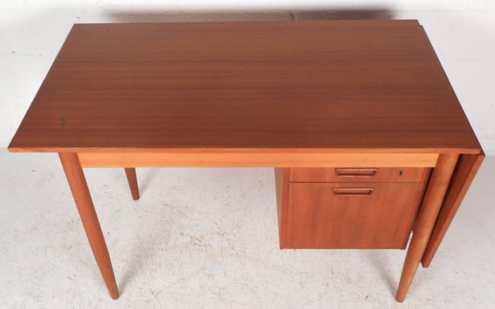 mid century teak desk