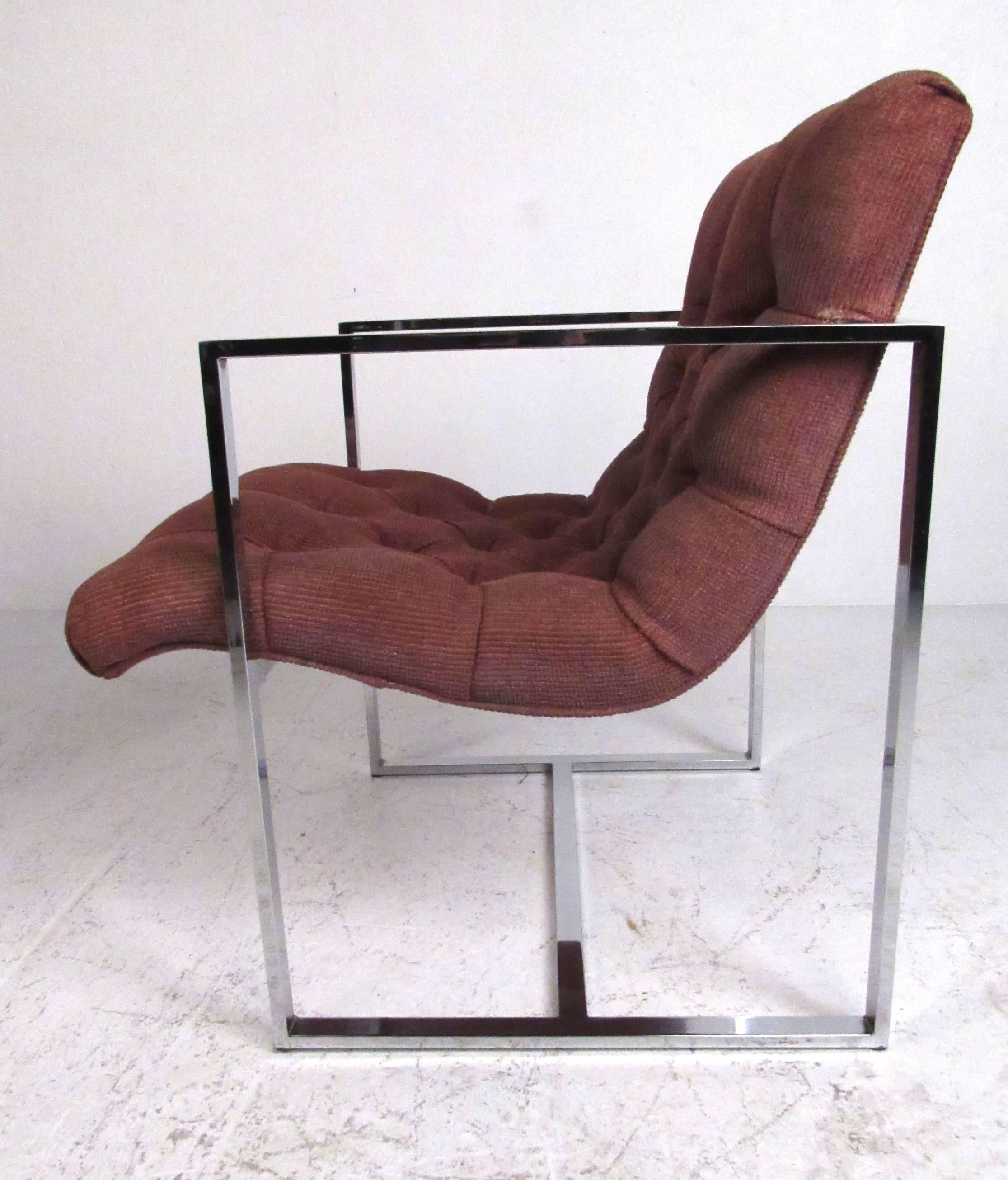 Mid-Century Modern Pair of Mid-Century Milo Baughman Style Lounge Chairs