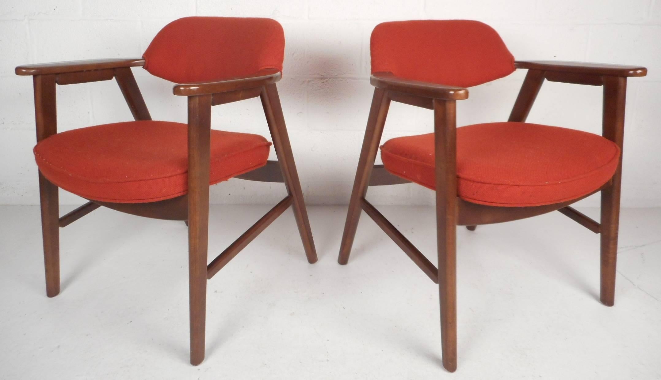Swedish Pair of Scandinavian Modern Arm Chairs For Sale