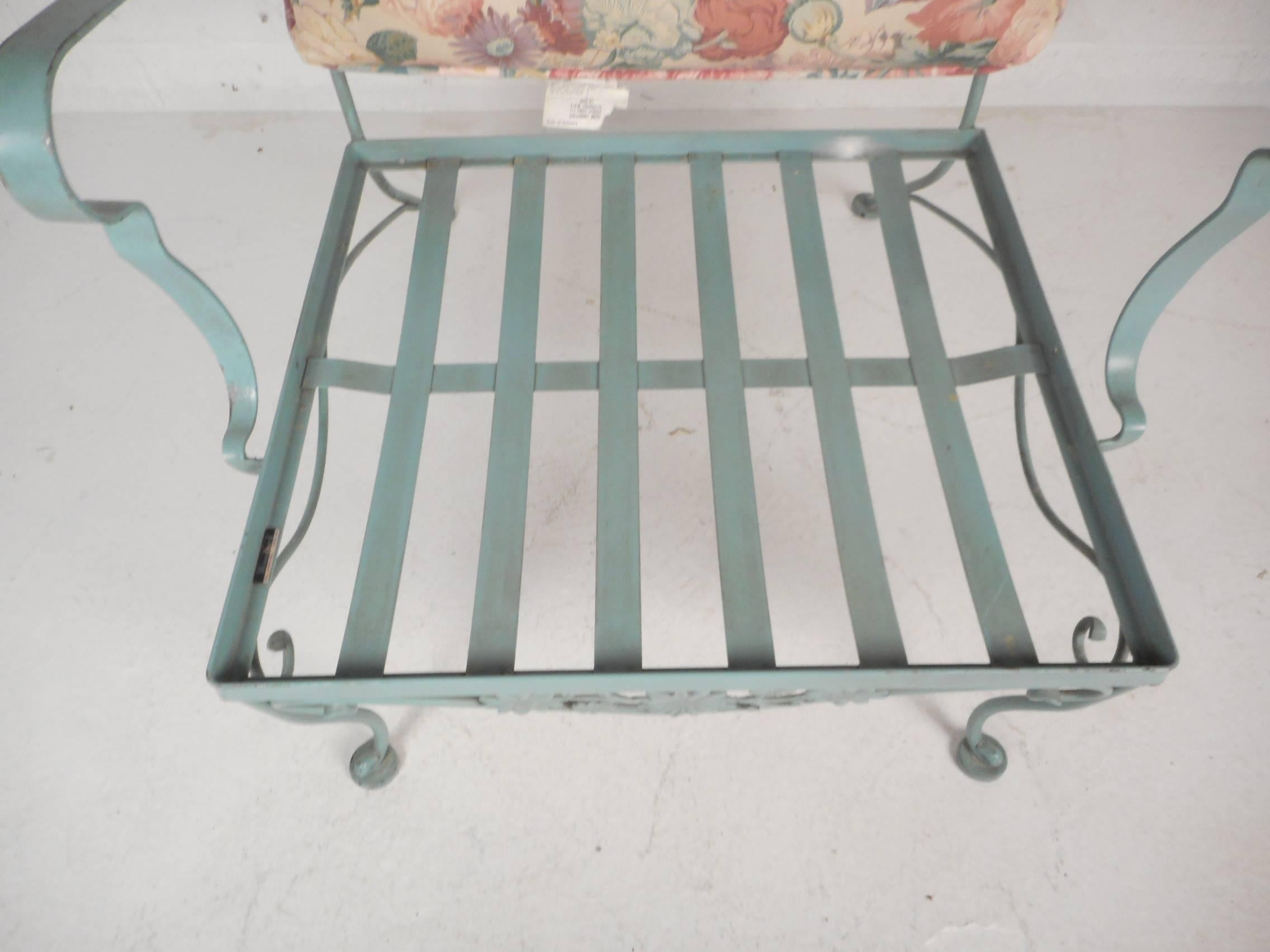 Amazing Mid-Century Modern Sculpted Wrought Iron Patio Set by Russell Woodard 4