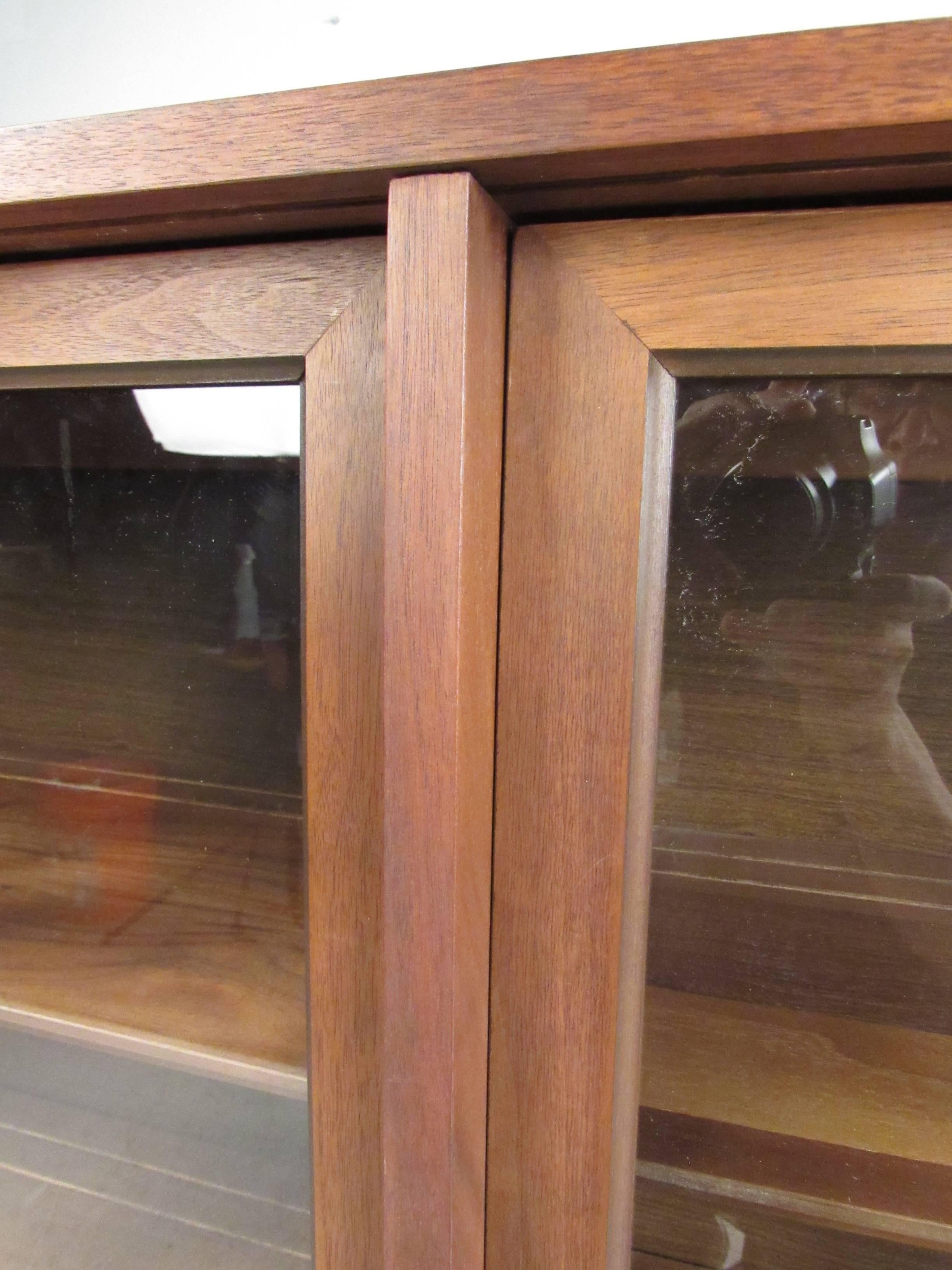 American Vintage Walnut China Cabinet or Bookcase