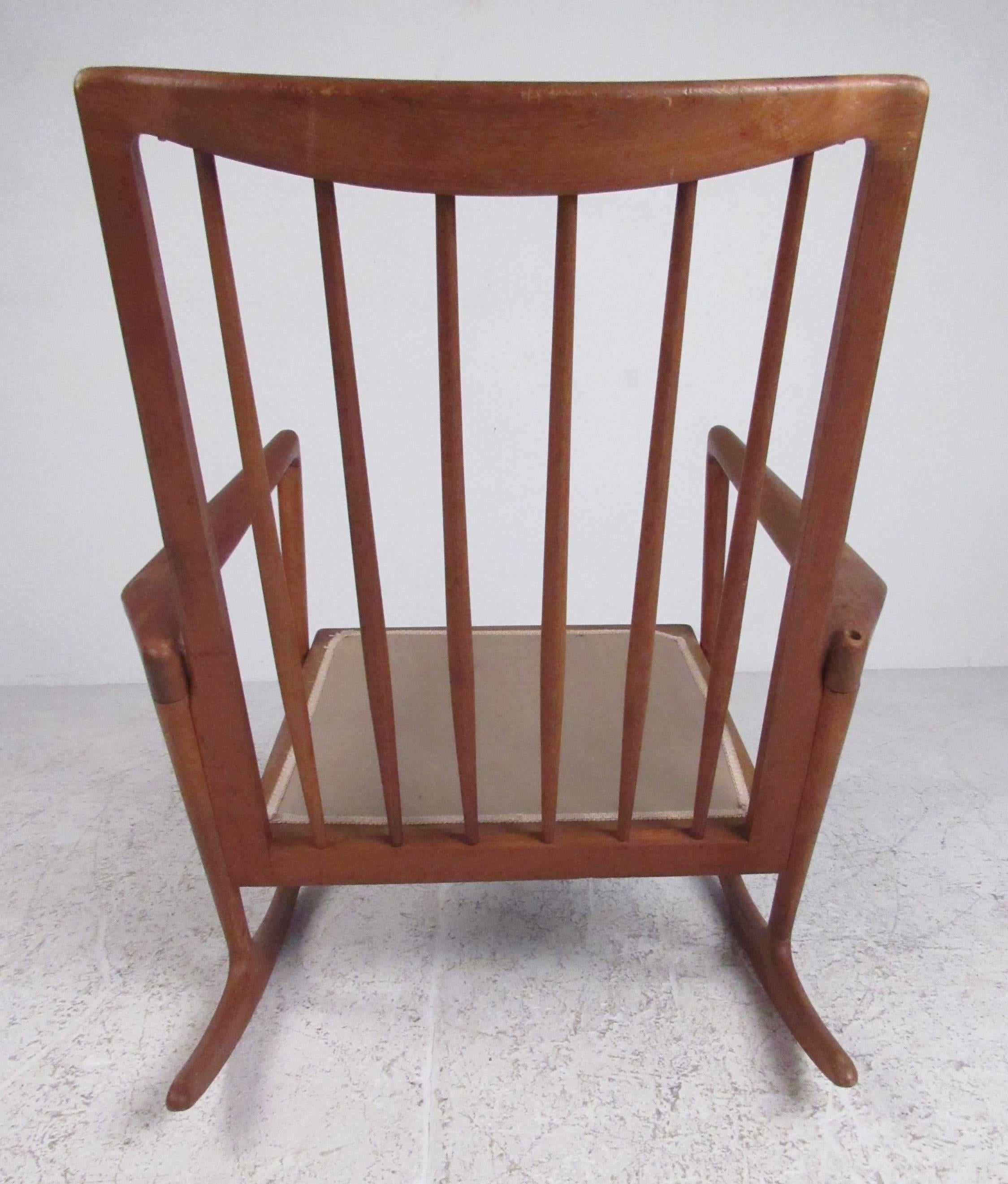 danish teak rocking chair