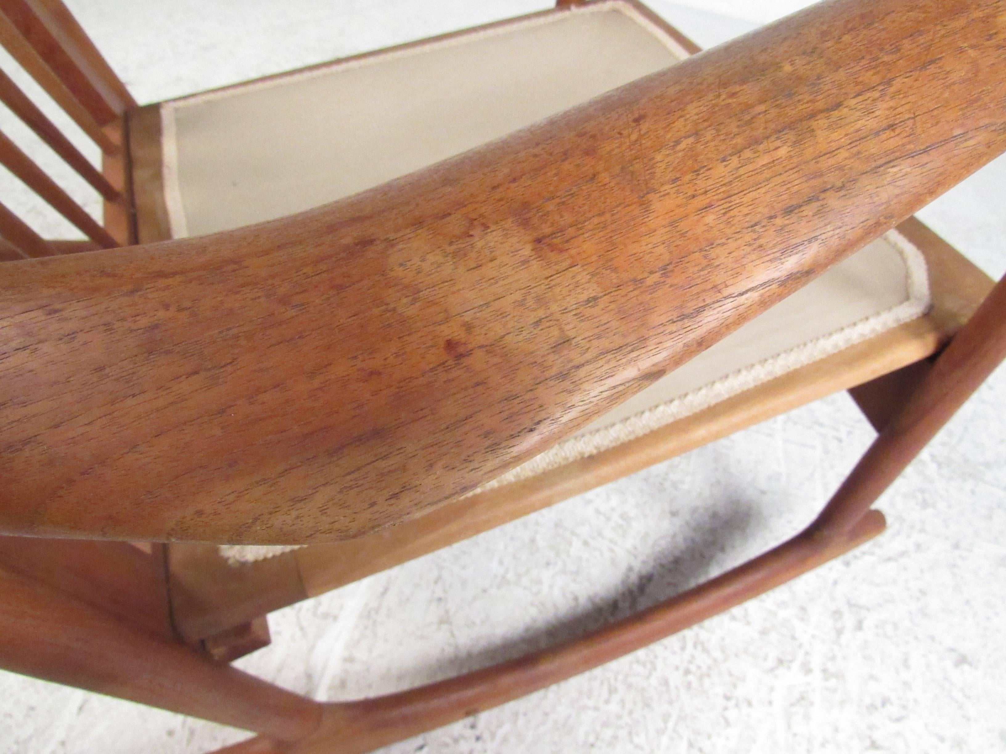 Ib Kofod-Larsen for Selig Danish Rocking Chair In Good Condition In Brooklyn, NY