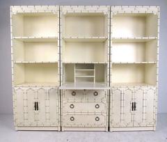 Vintage Drexel "Kensington" Faux Bamboo Wall Unit