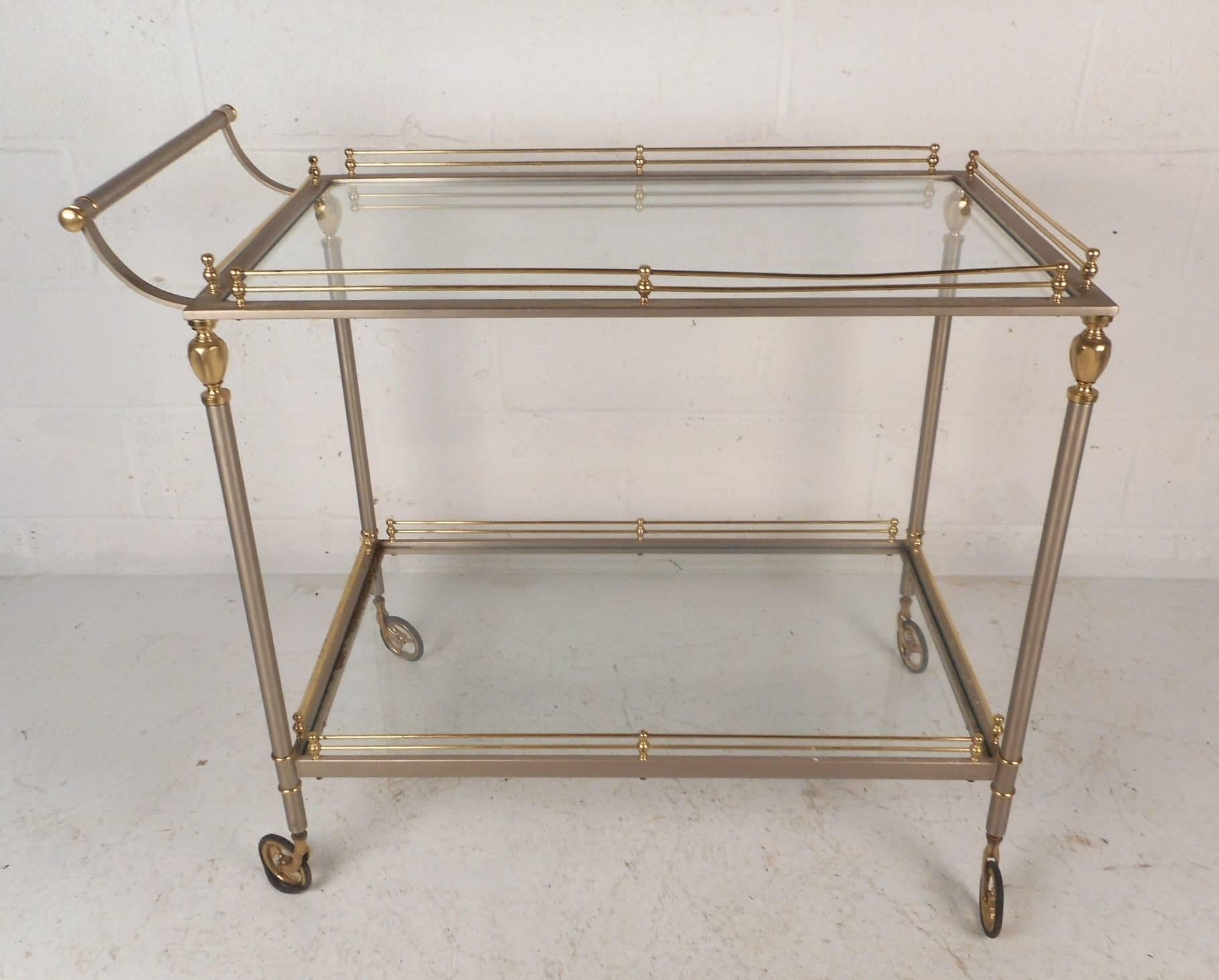 brass serving cart