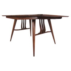 Set da pranzo moderno vintage in noce scultoreo