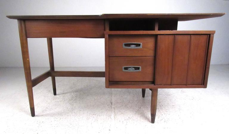 American Walnut Floating Top Desk By Hooker For Sale At 1stdibs
