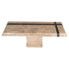 Retro Mid-Century Maitland-Smith Style Tessellated Stone Console Table