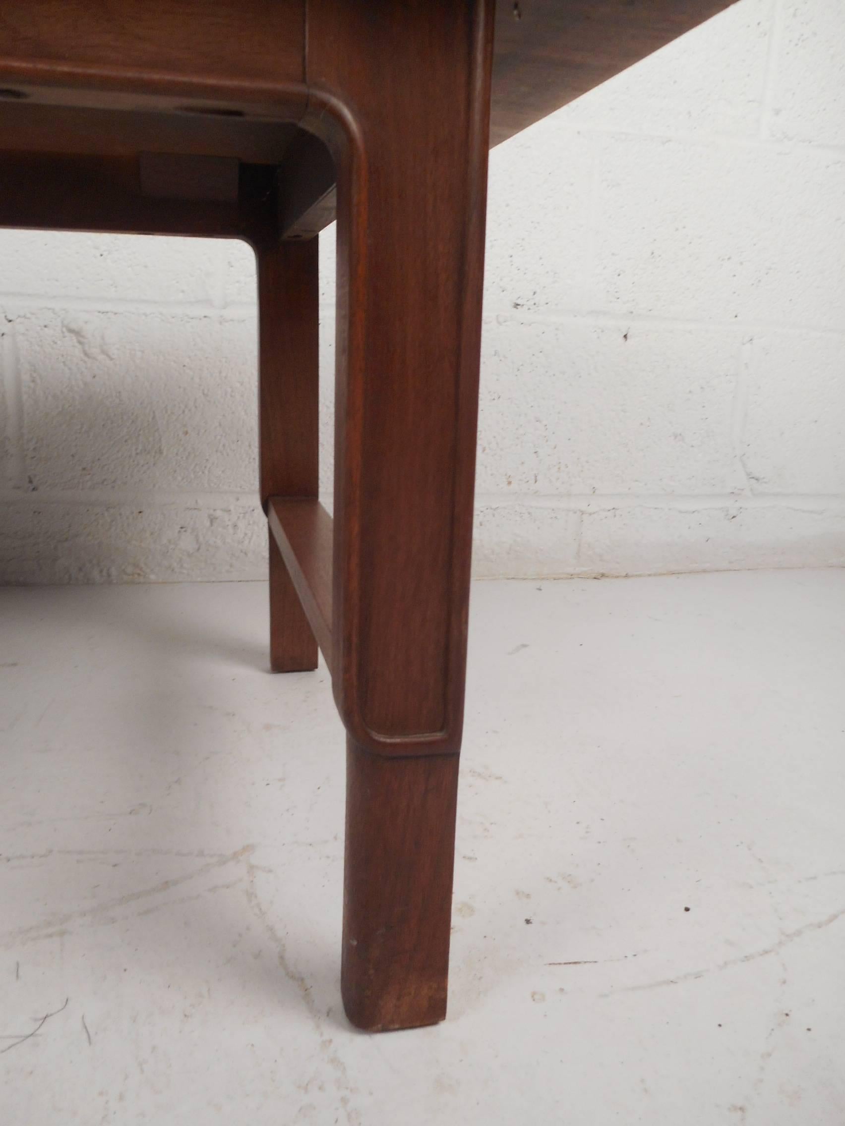 mid century modern walnut coffee table