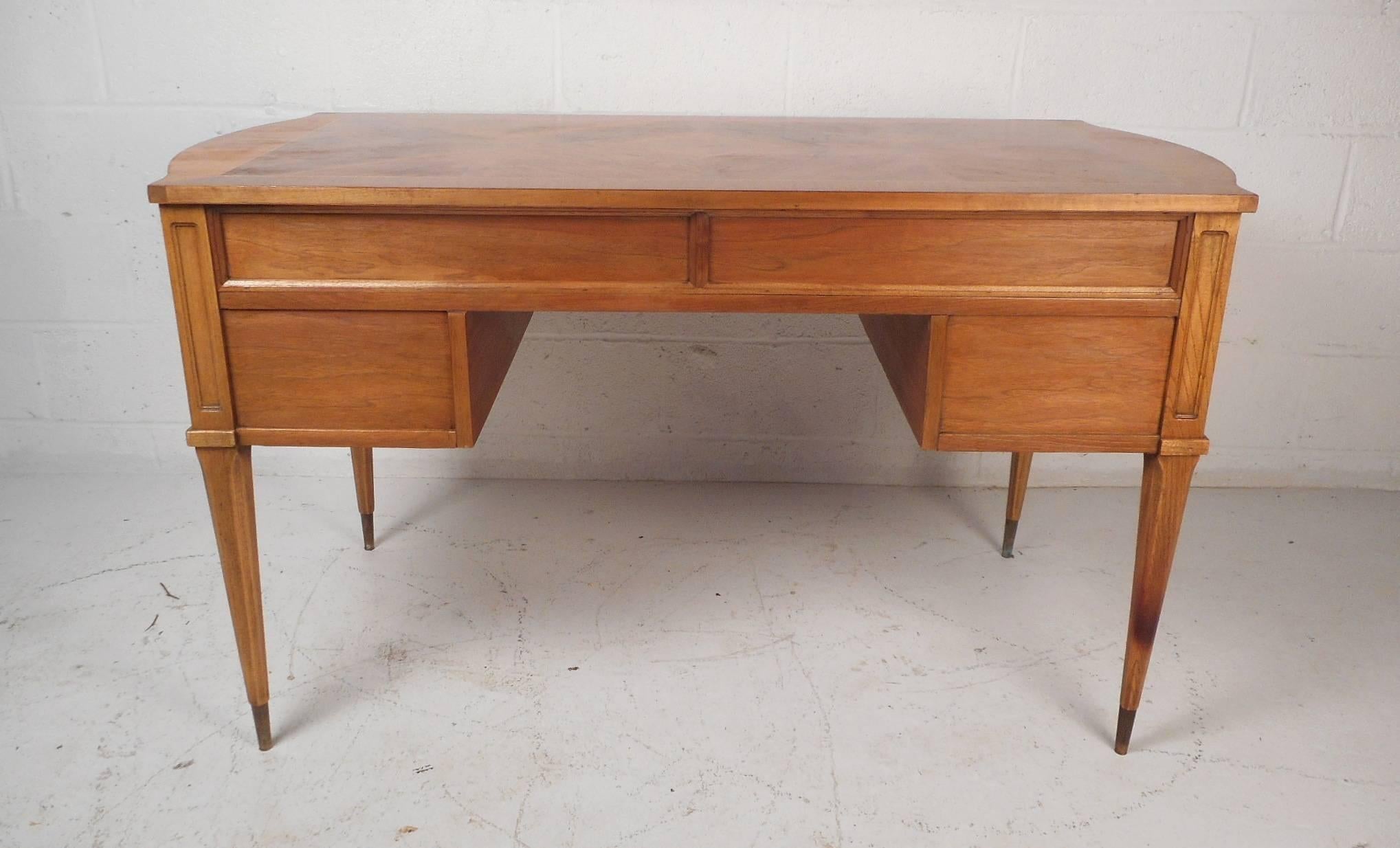 Brass Impressive Mid-Century Modern Desk by American of Martinsville