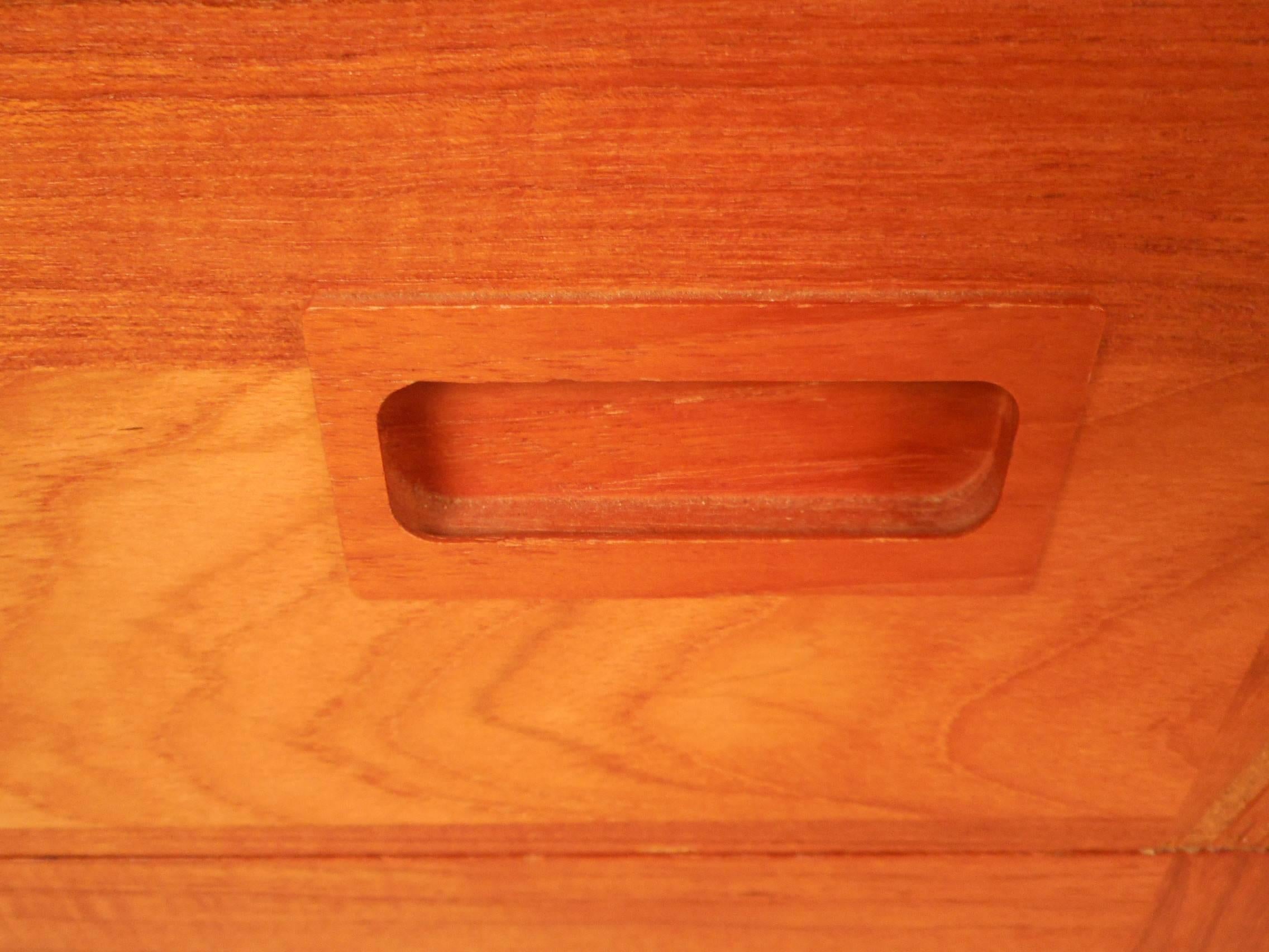 Large Mid-Century Modern Danish Teak Credenza In Good Condition In Brooklyn, NY