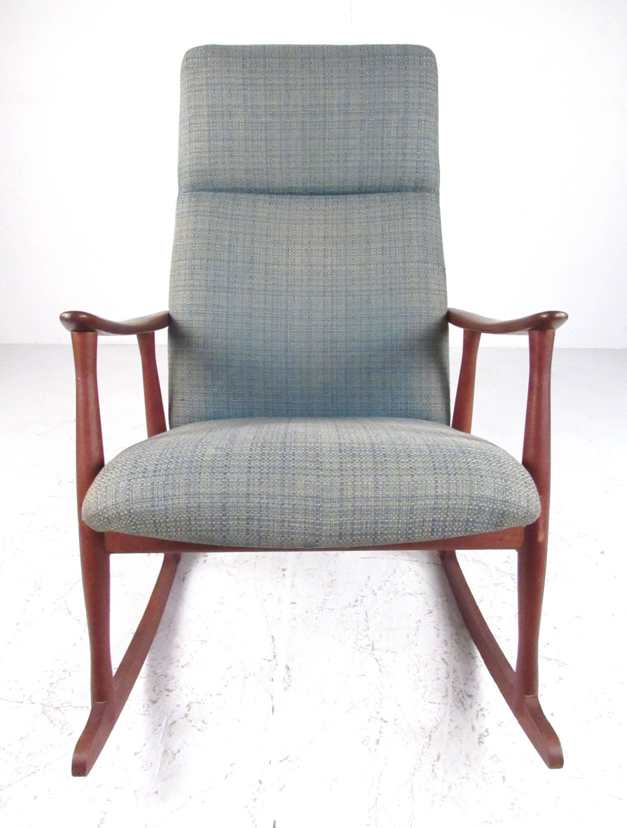 vintage teak rocking chair