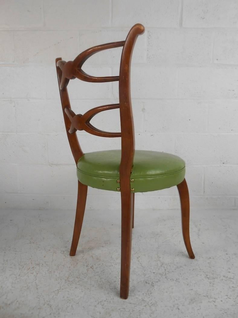 Late 20th Century Set of Four Mid-Century Modern Italian Dining Chairs