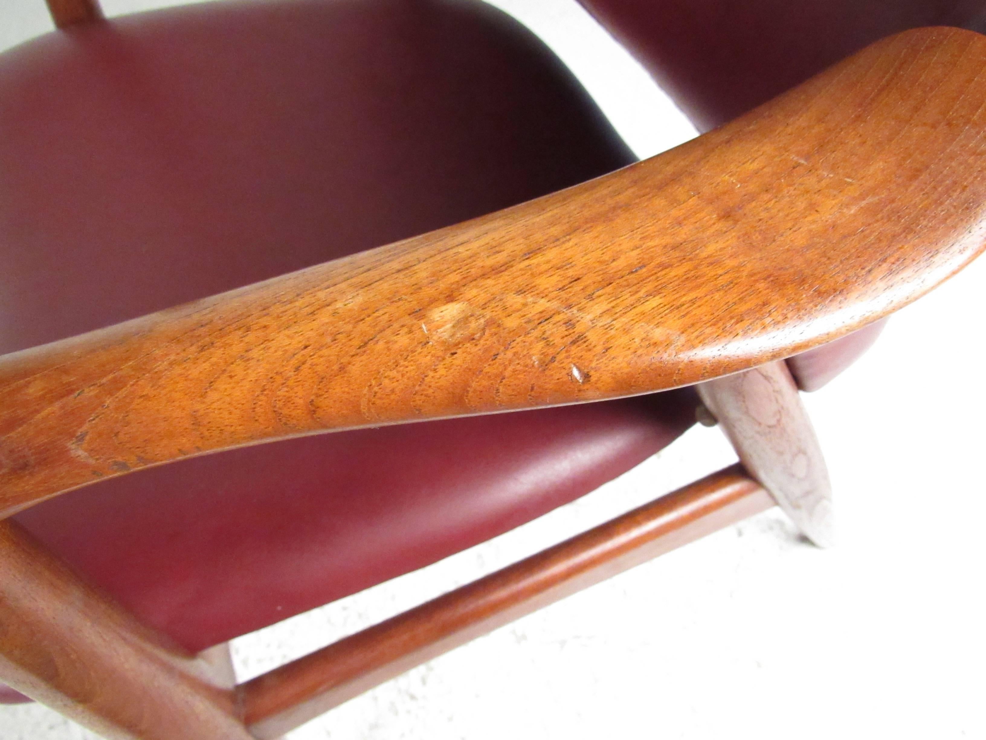 Pair of Mid-Century Barrel Back Teak Armchairs in the Style of Erik Kirkegaard 1