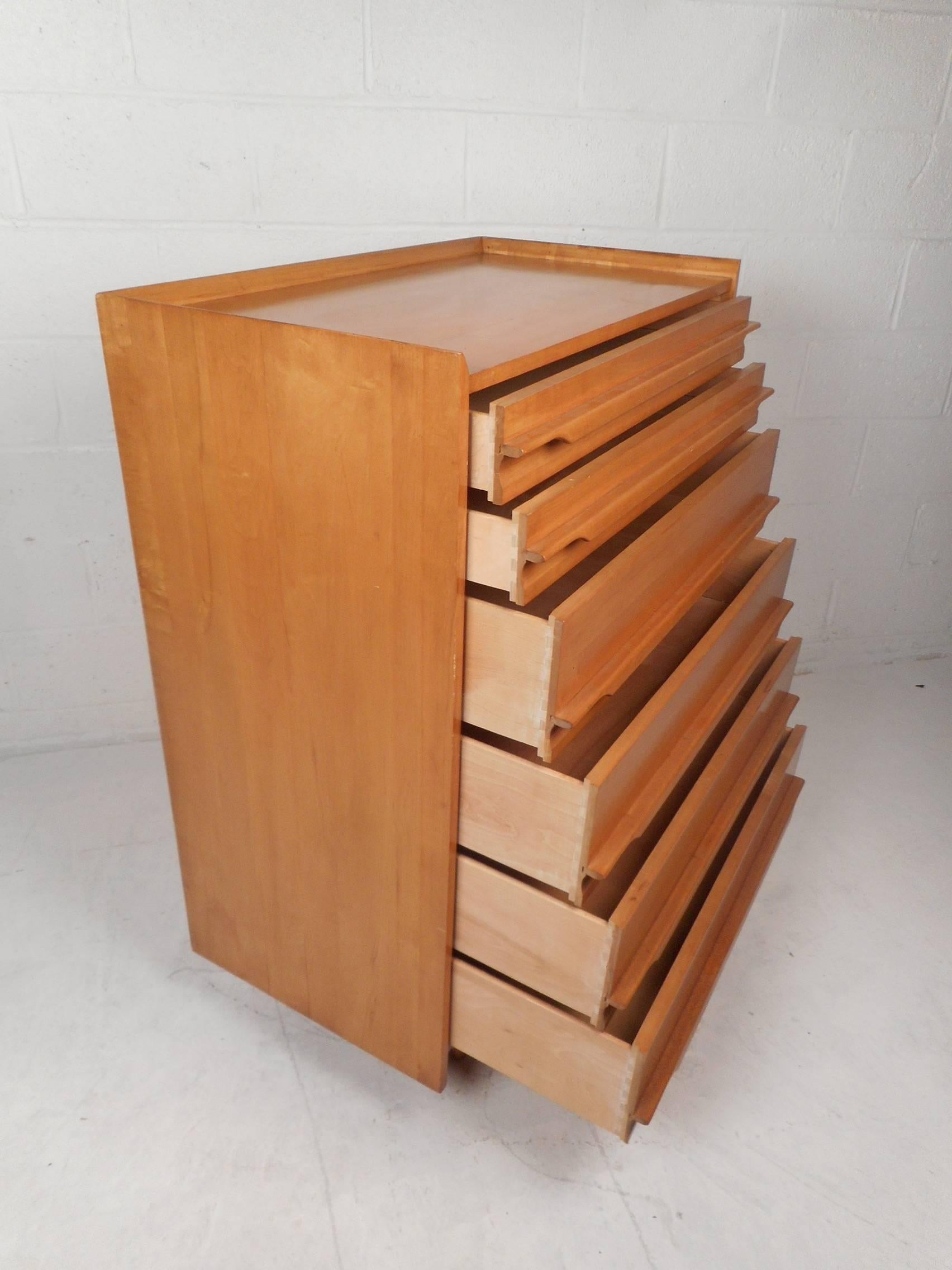 North American Mid-Century Modern Highboy Dresser by Crawford Furniture