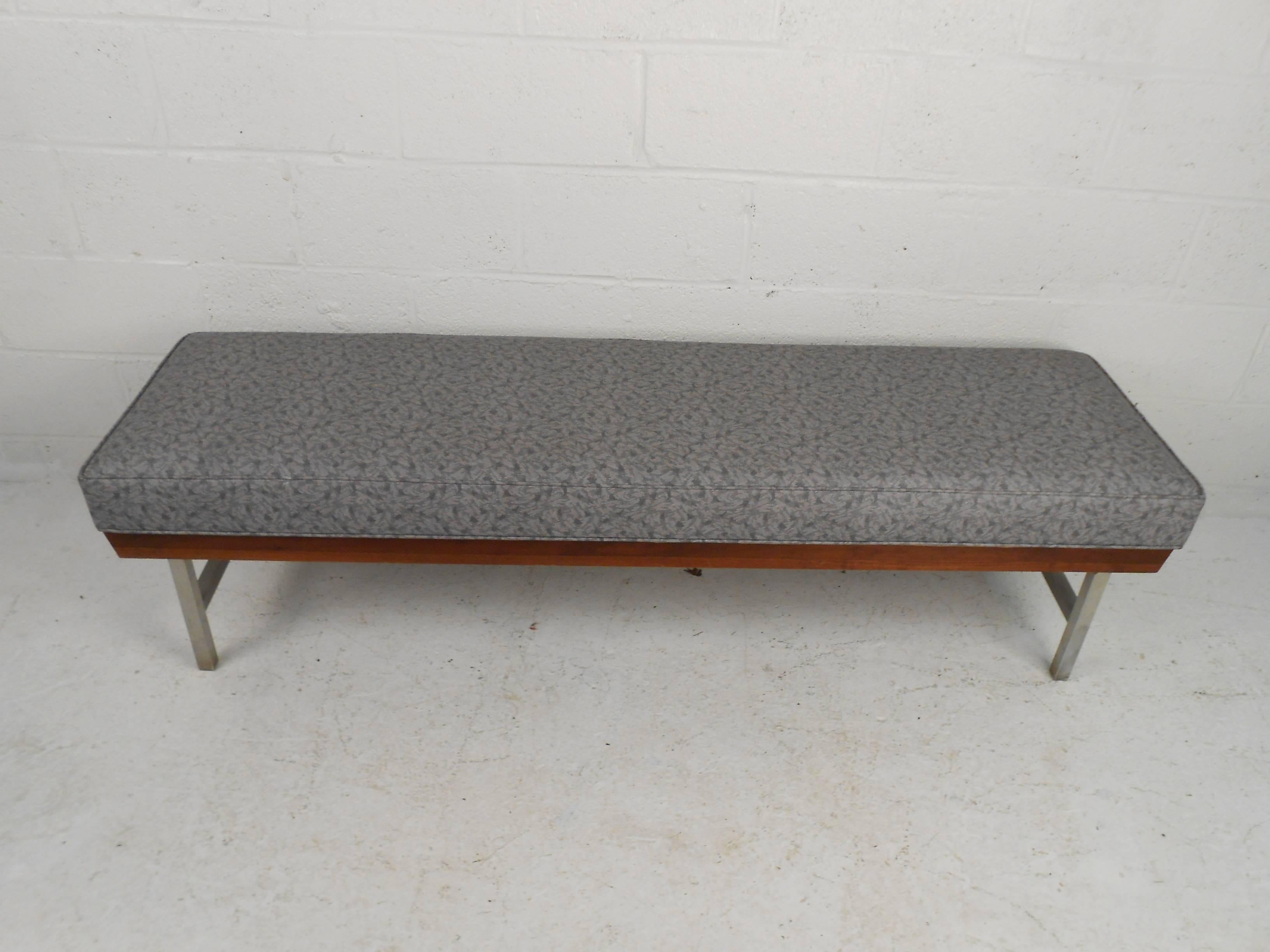 vintage mid century modern bench