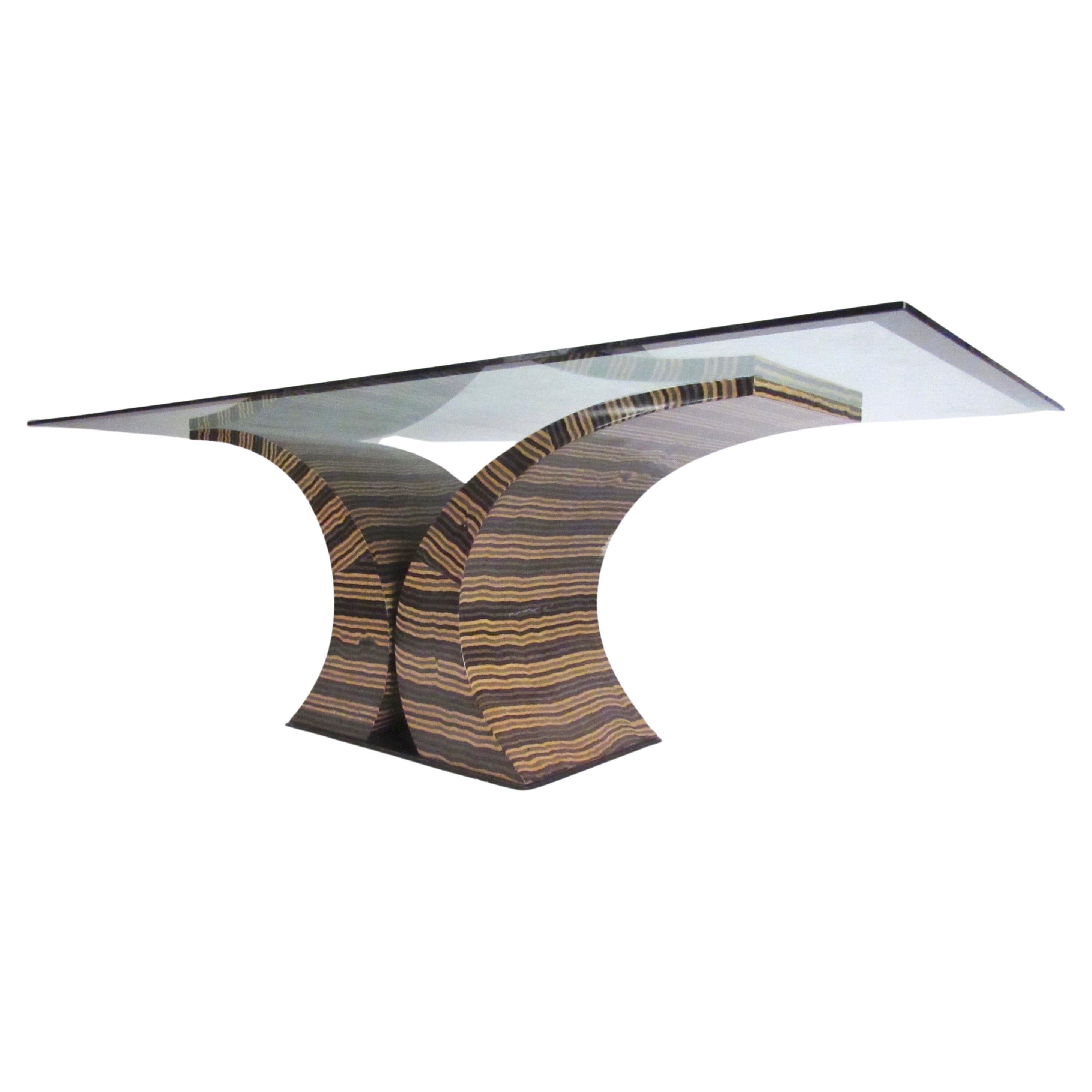Impressive Decorator Style Dining Table For Sale