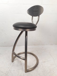 Set of Five Contemporary Modern Industrial Style Bar Stools