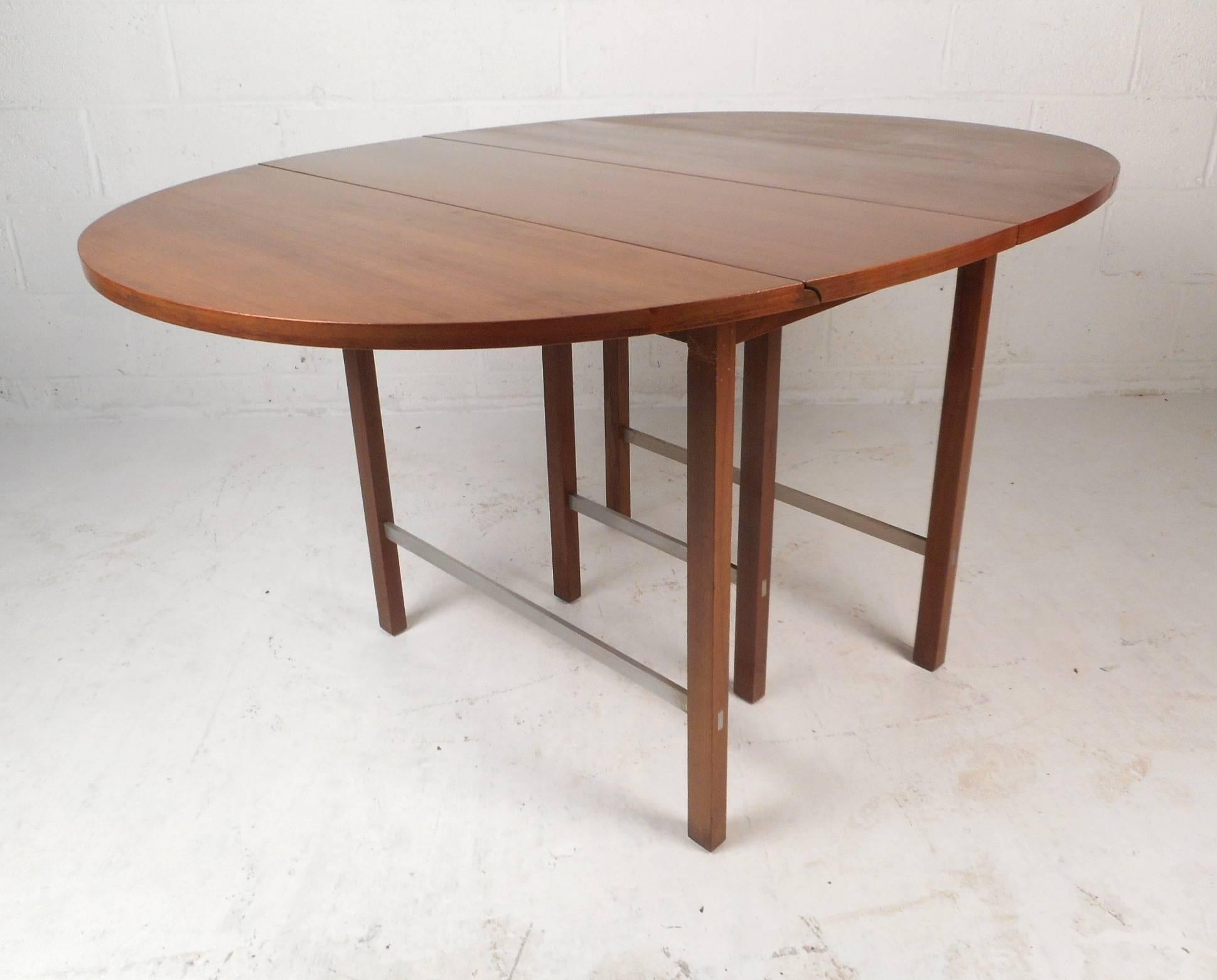 mid century expandable dining table