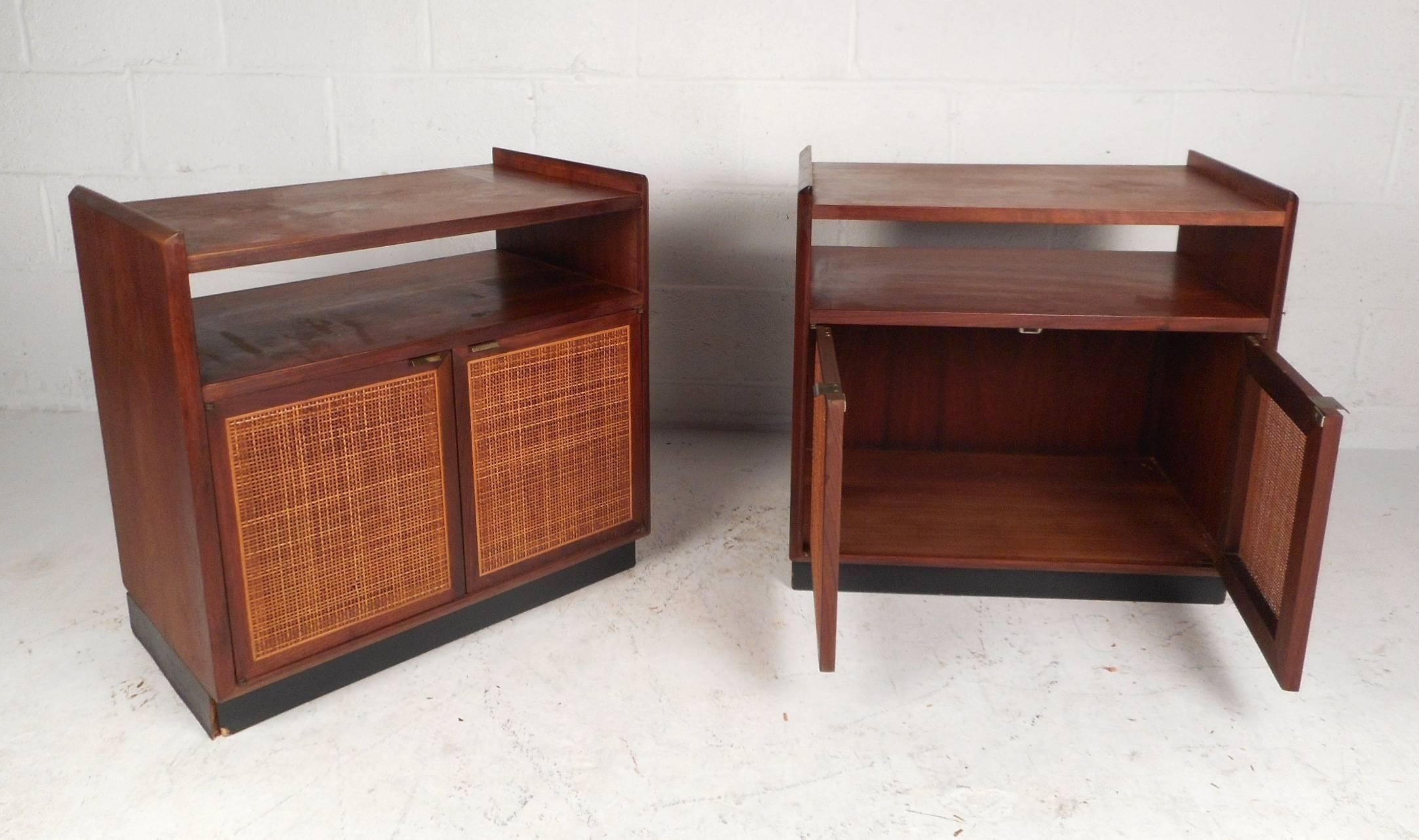 pair of mid century nightstands