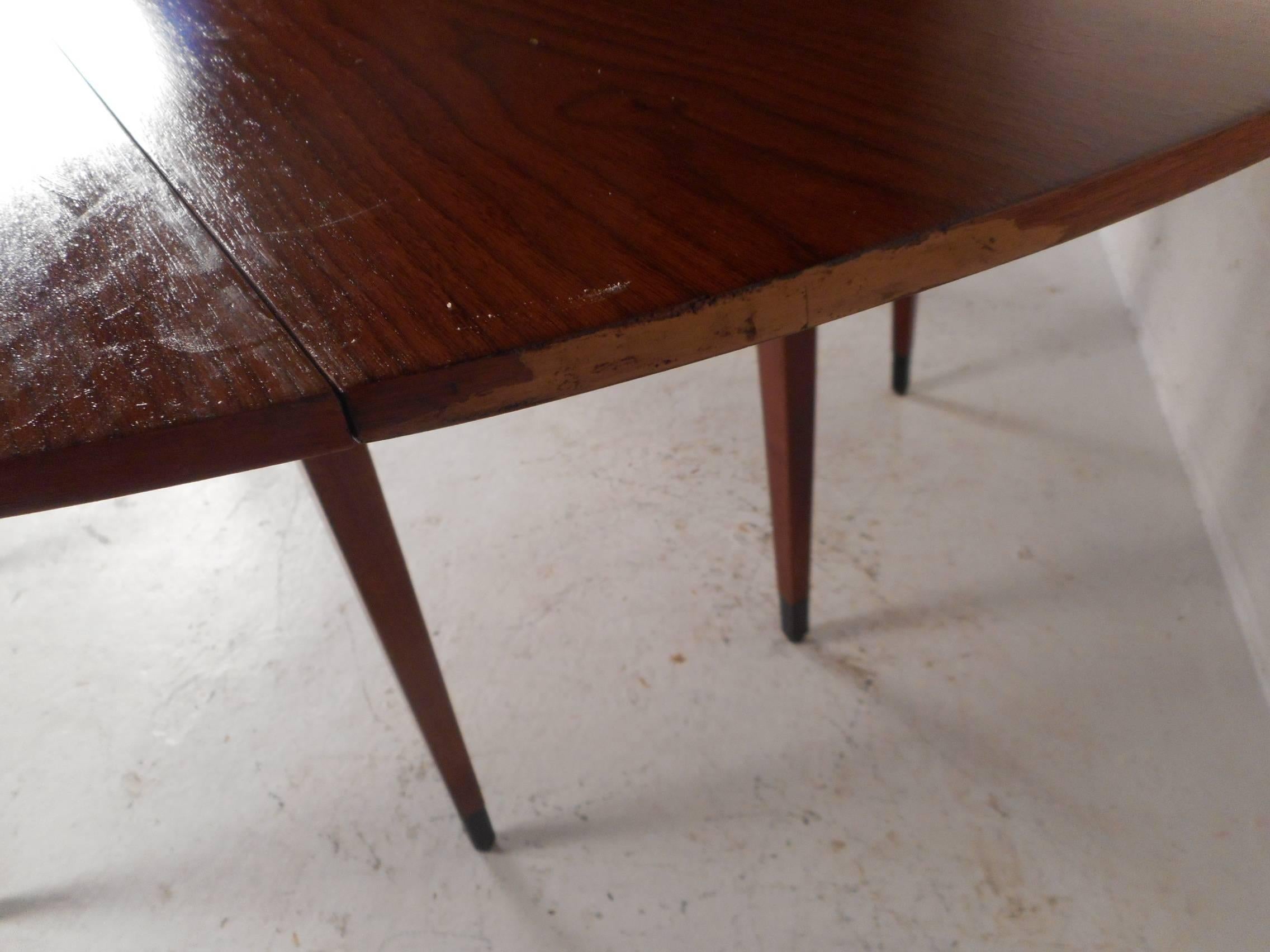 20th Century  Mid-Century Modern Drop-Leaf Dining Table by Dunbar For Sale