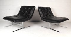 Mid-Century Slipper Lounge Chairs in the Style of Milo Baughman