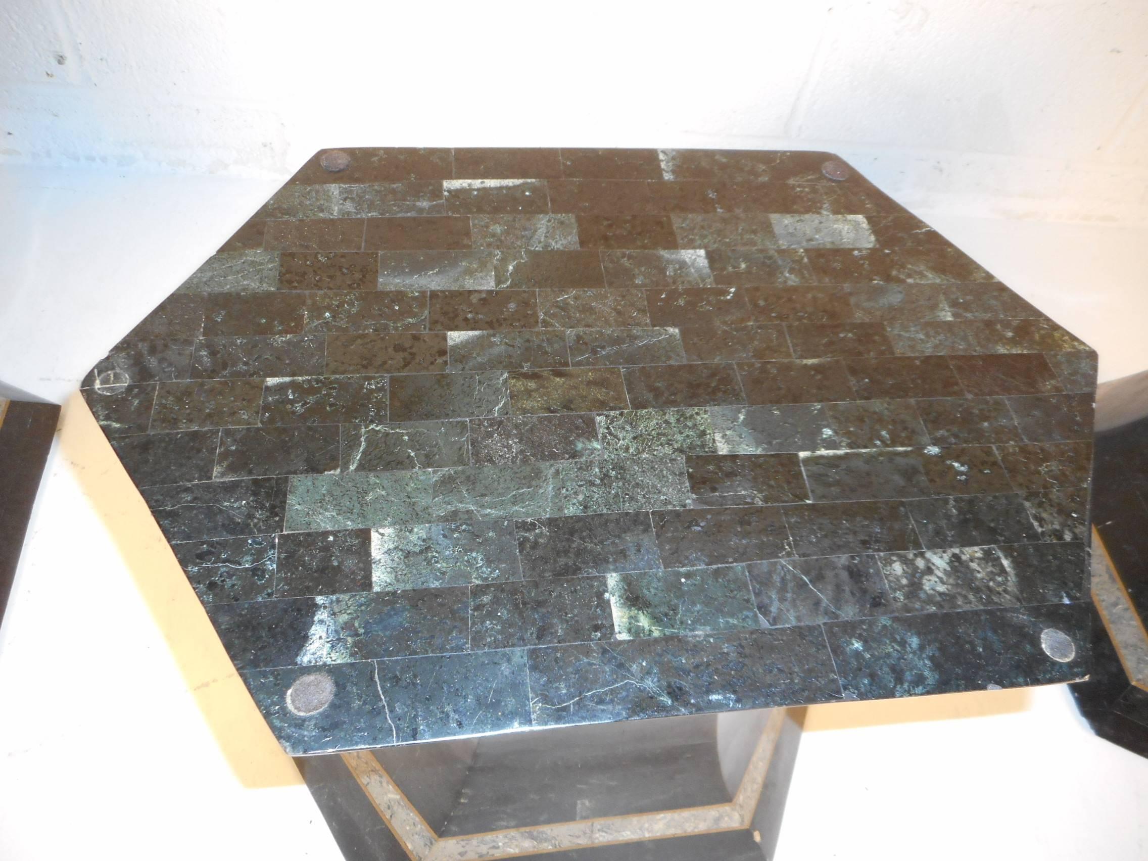 Three Tesselated Stone Tables by Robert Marcius for Casa Bique For Sale 4