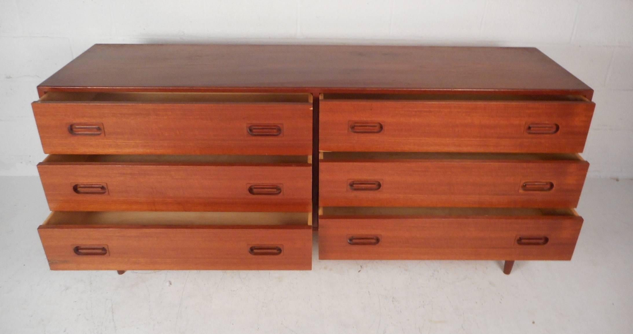 mid century teak dresser