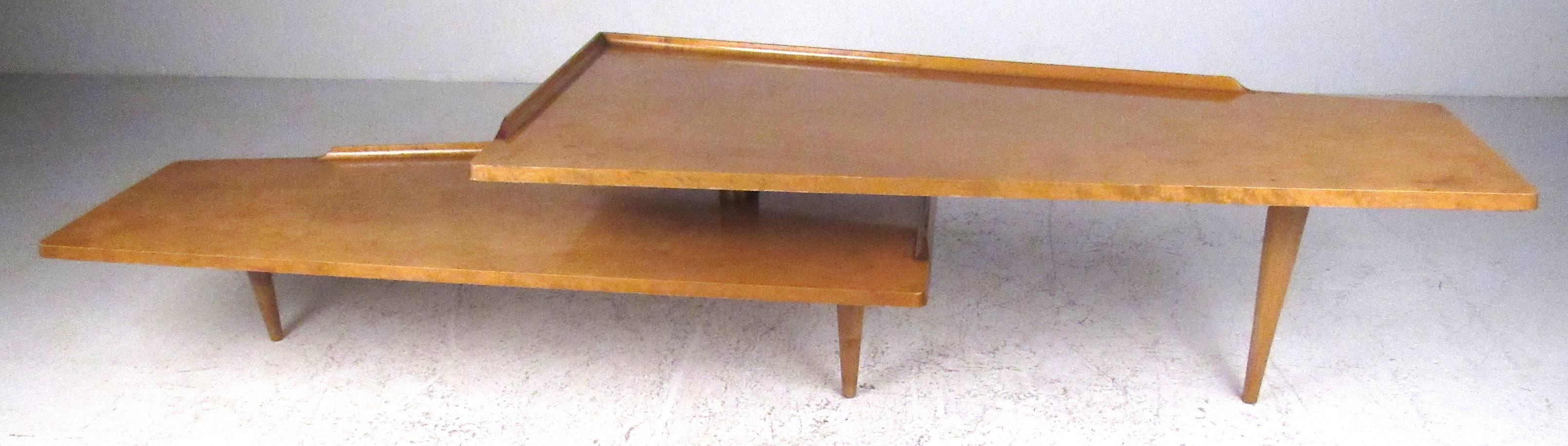 Mid-Century Modern Midcentury Pivot Style Coffee Table For Sale