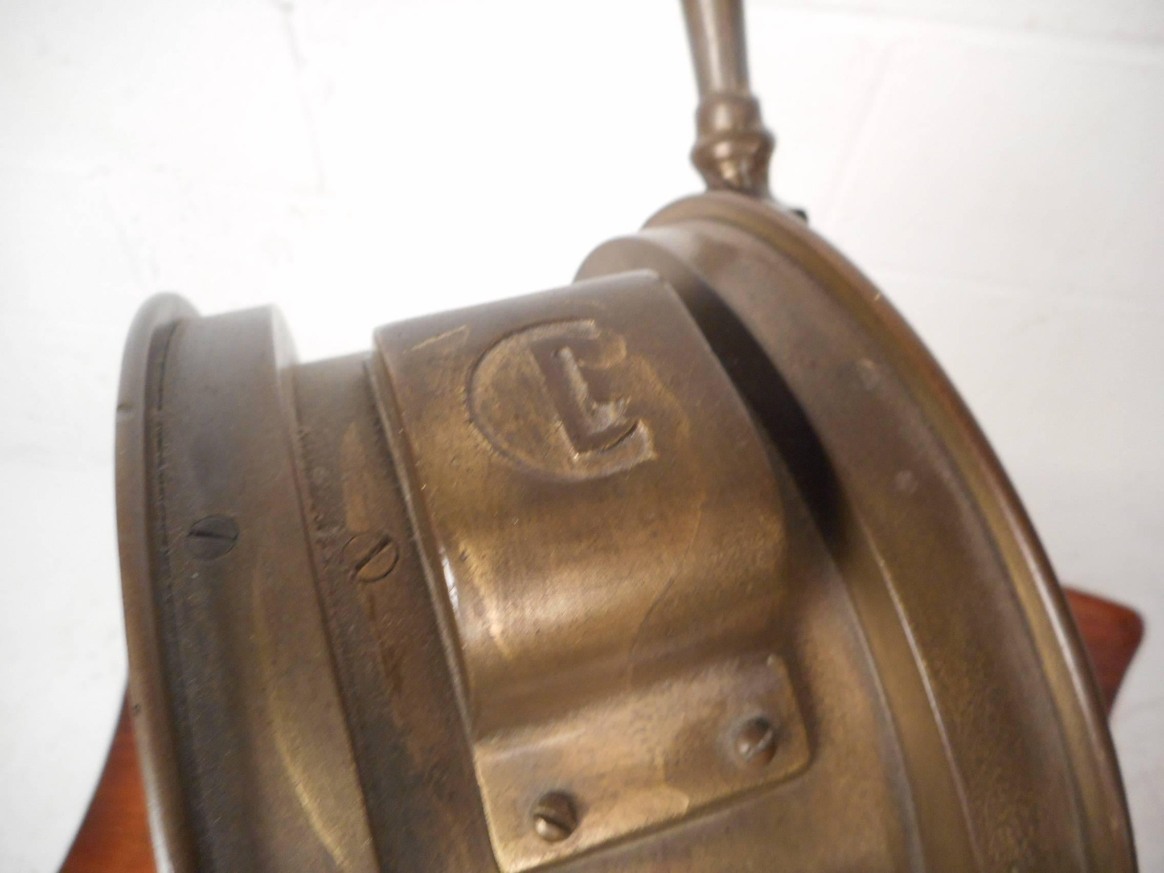 Mid-Century Modern Vintage Brass Ship Telegraph by Chadburns Liverpool and London