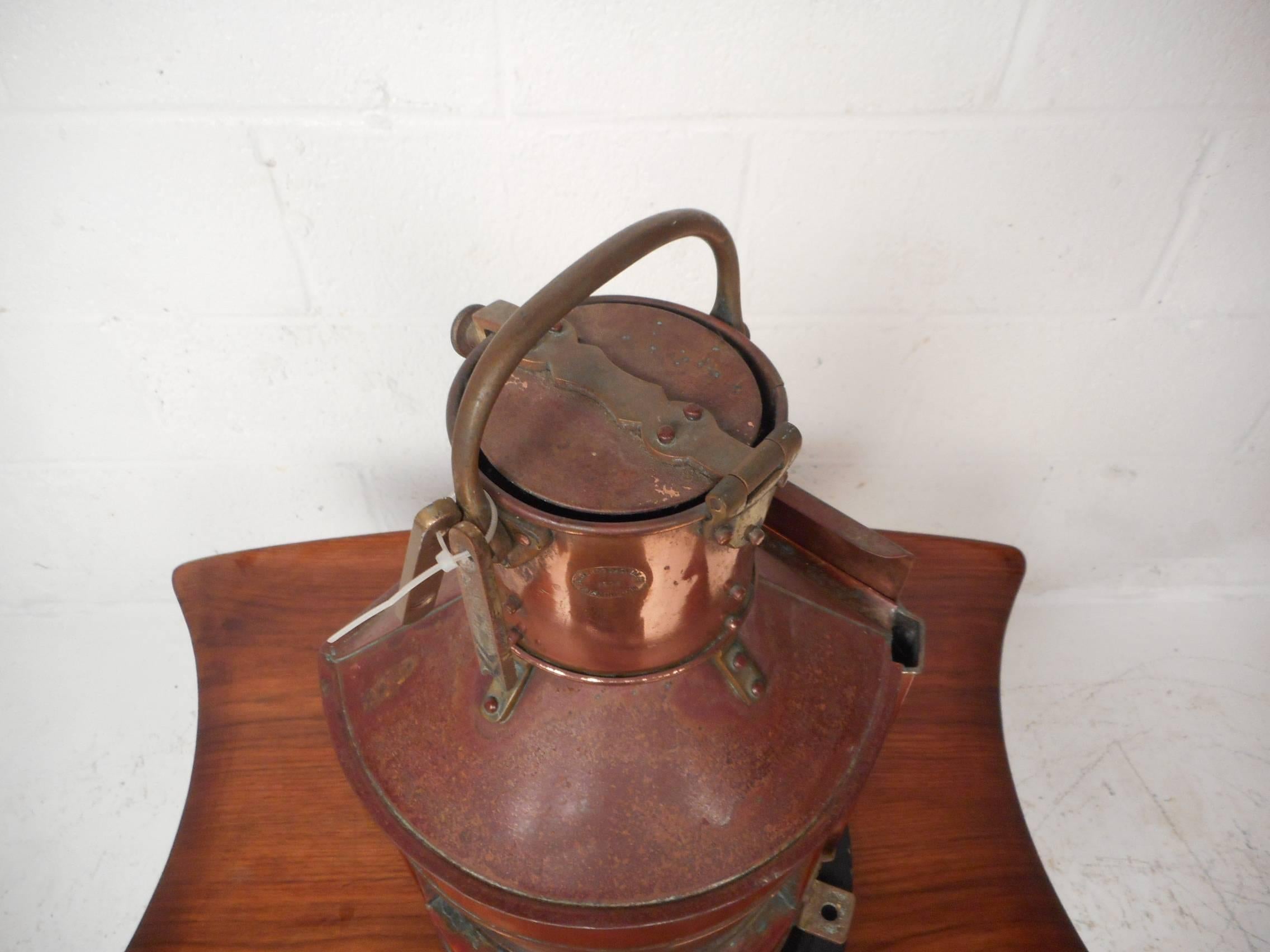 Brass Vintage Alderson and Gyde Copper Lamp or Lantern