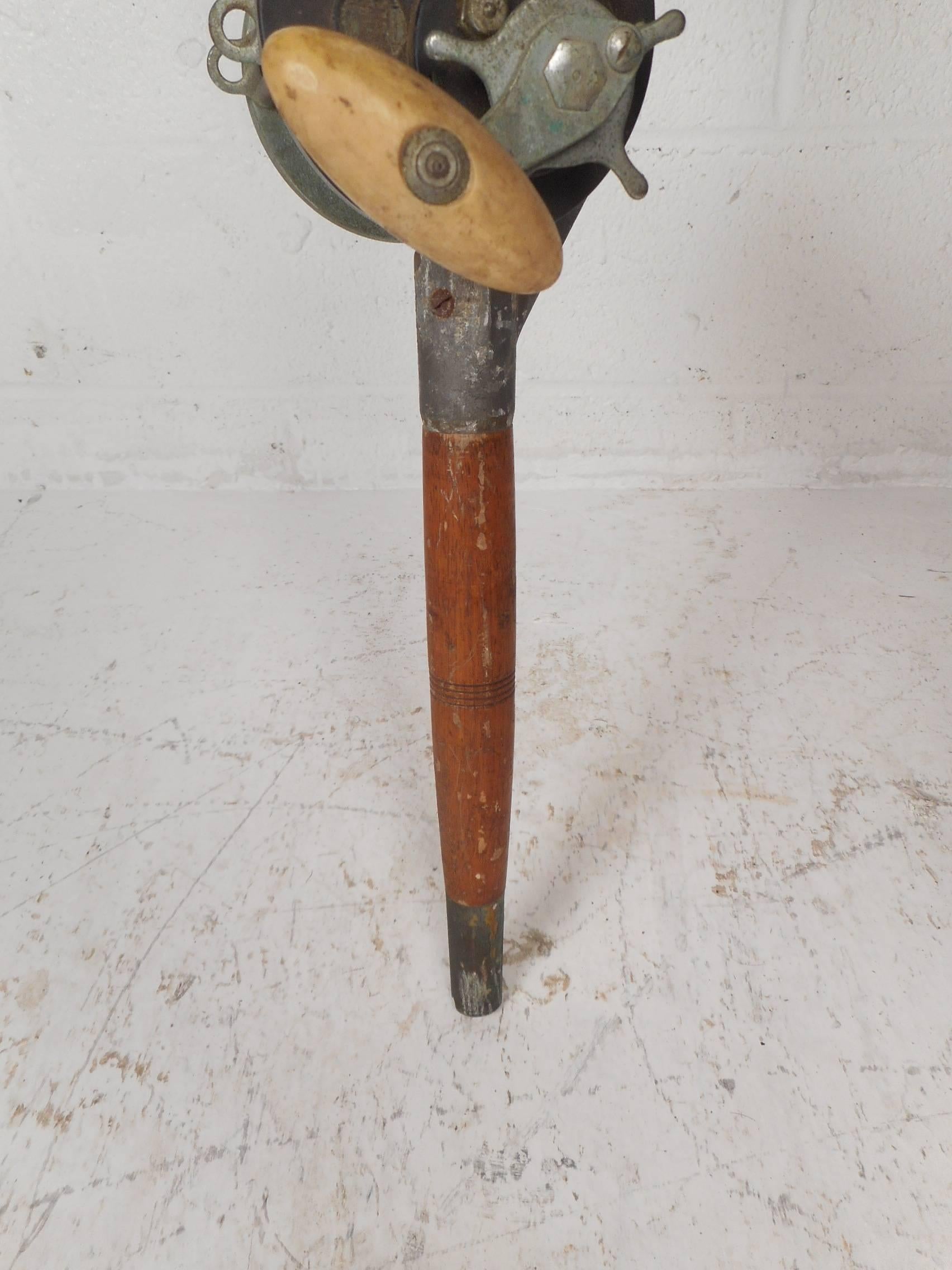 Mid-Century Modern Vintage Decorative Fishing Pole