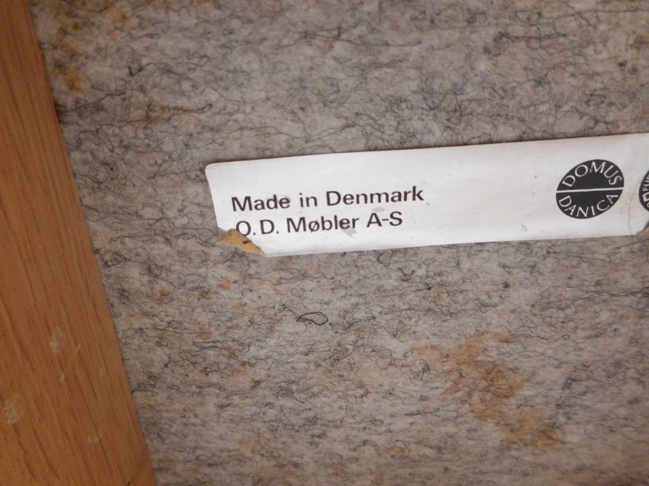Pair of Danish Mid-Century Modern O.D. Mobler Bar Stools by Erik Buck 1