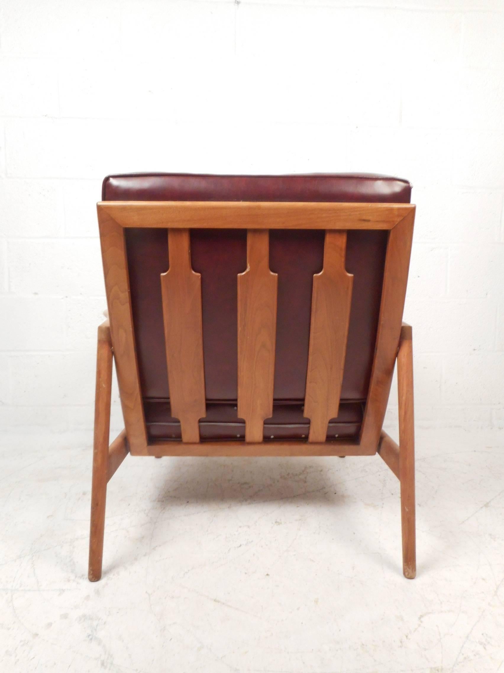 mid century teak lounge chair