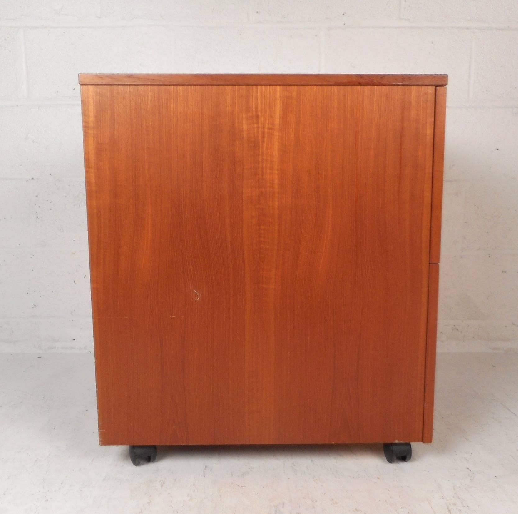 teak file cabinet