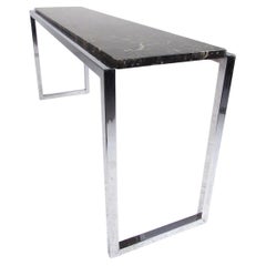 Stylish Modern Marble and Chrome Console Table