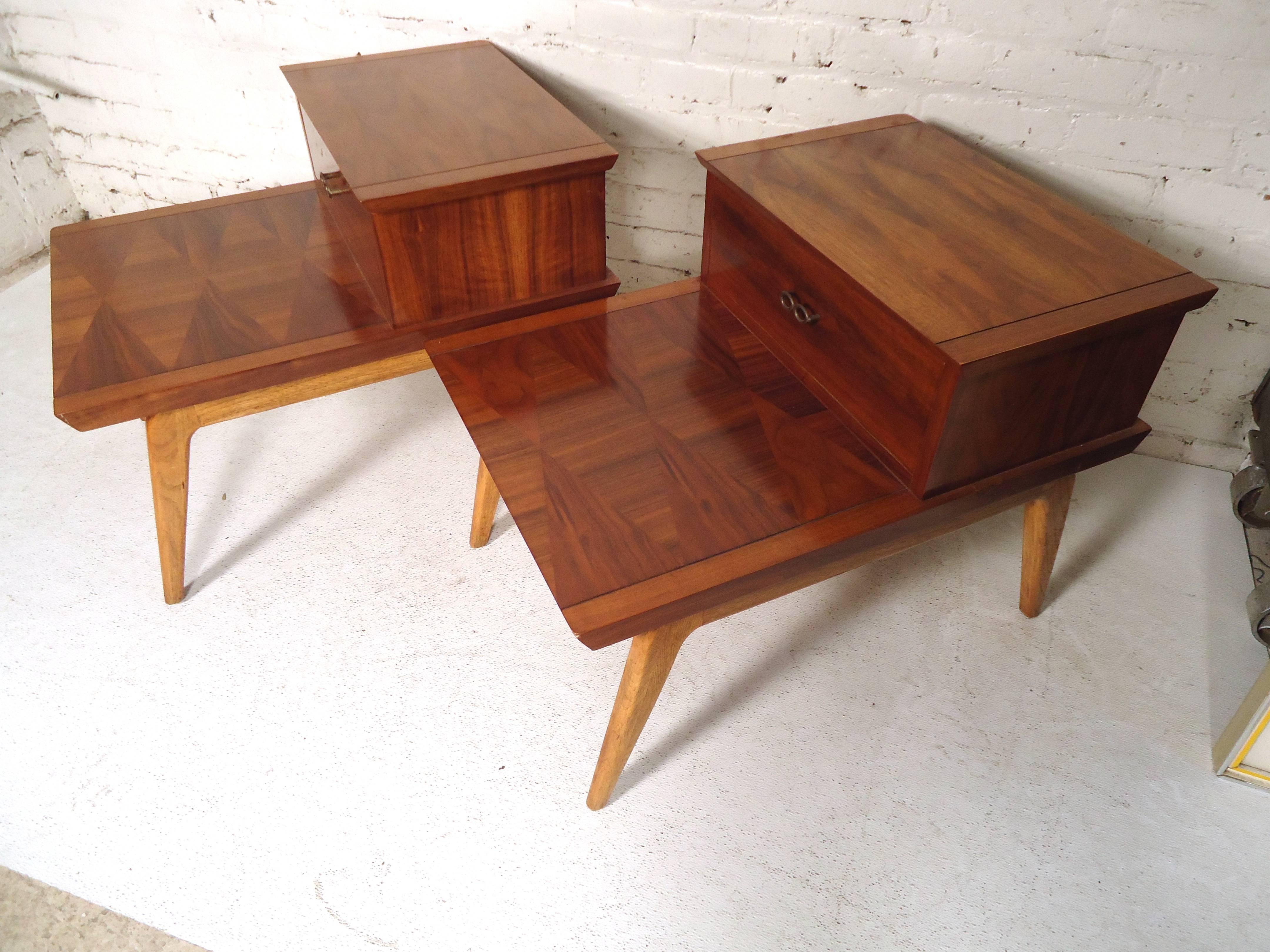 Vintage Modern Lane Side Tables For Sale 1