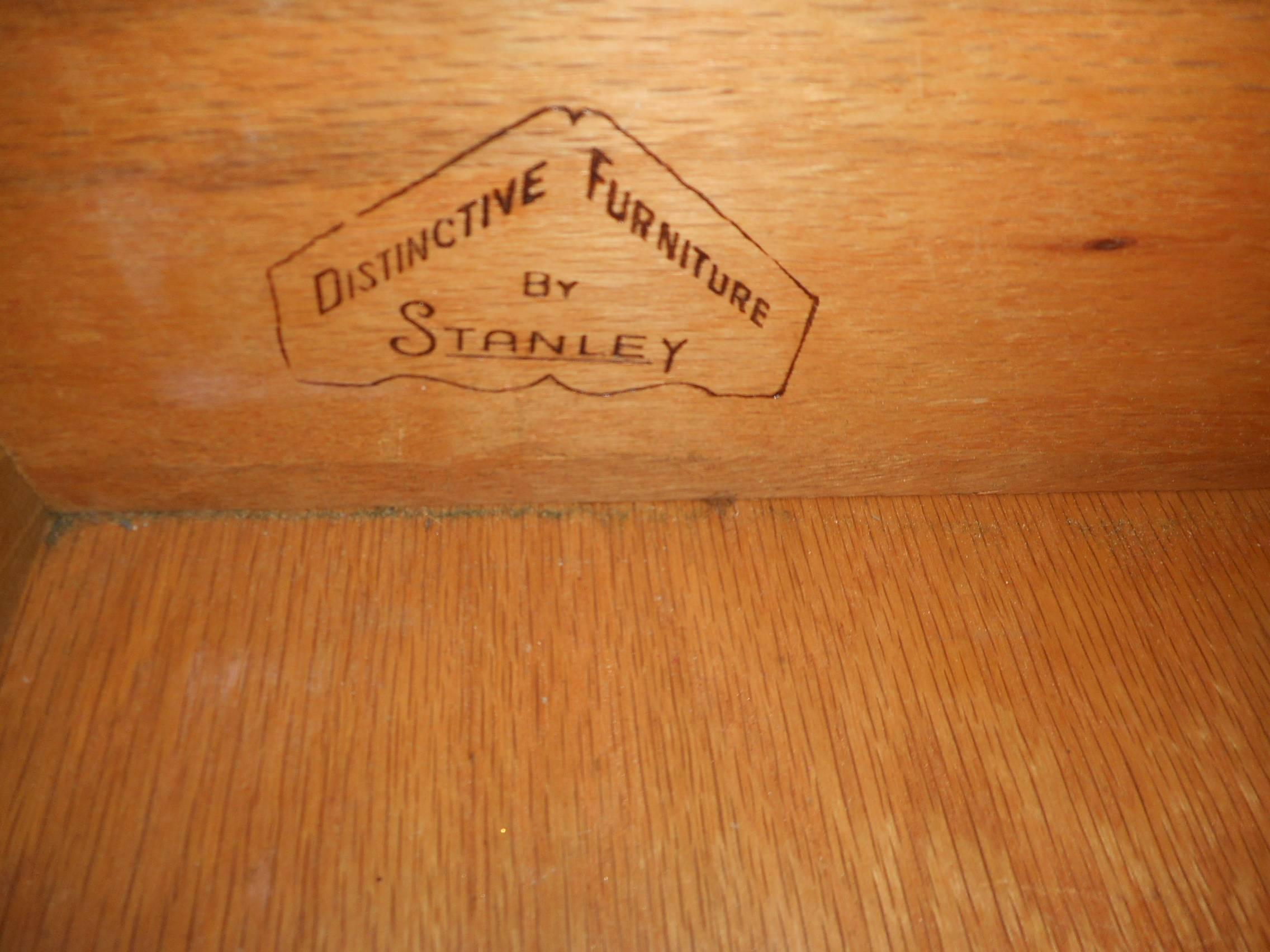 Late 20th Century Petite Mid-Century Modern Walnut Credenza by Stanley Furniture