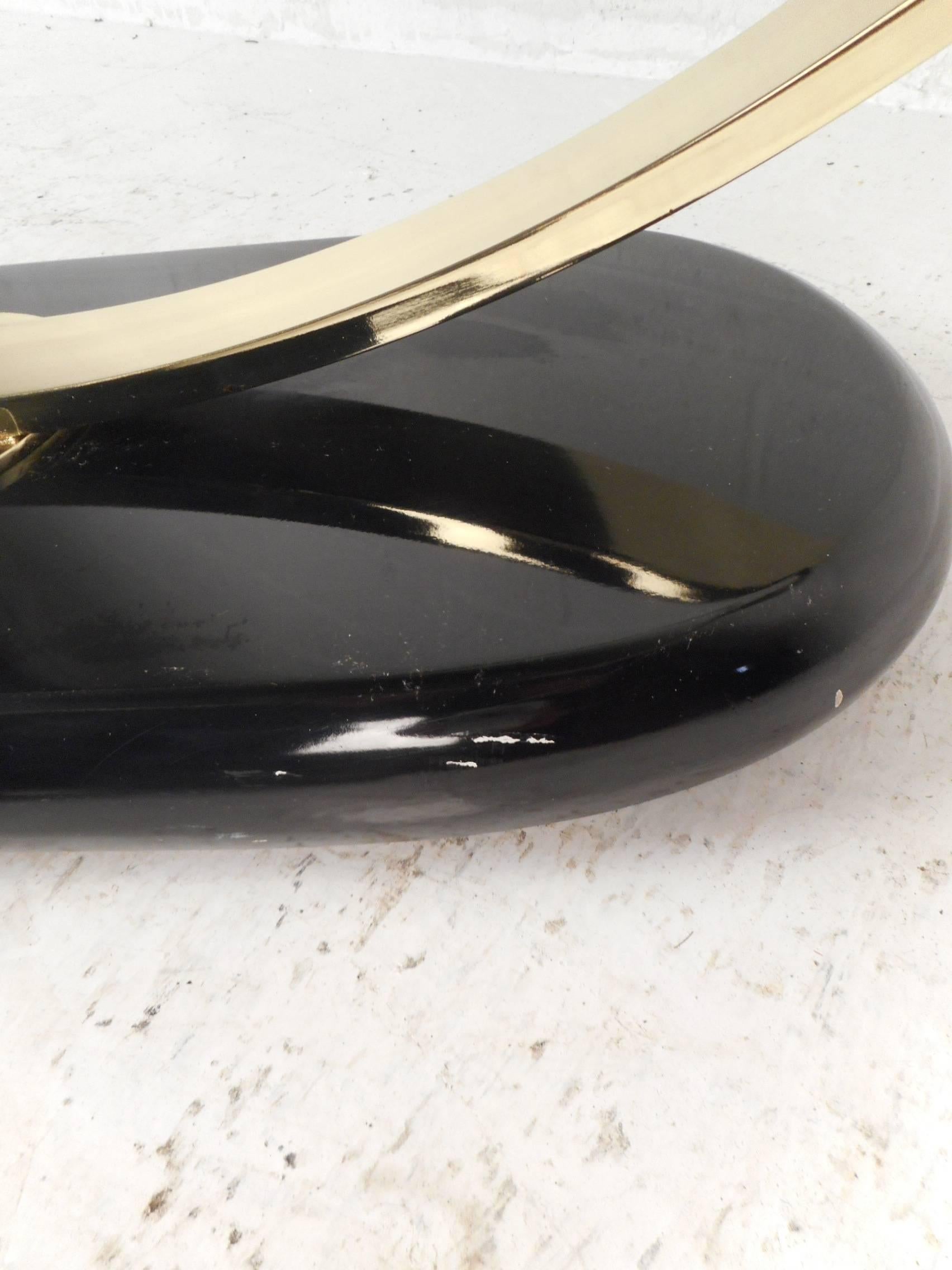 Mid-Century Modern Brass Hall Table 2