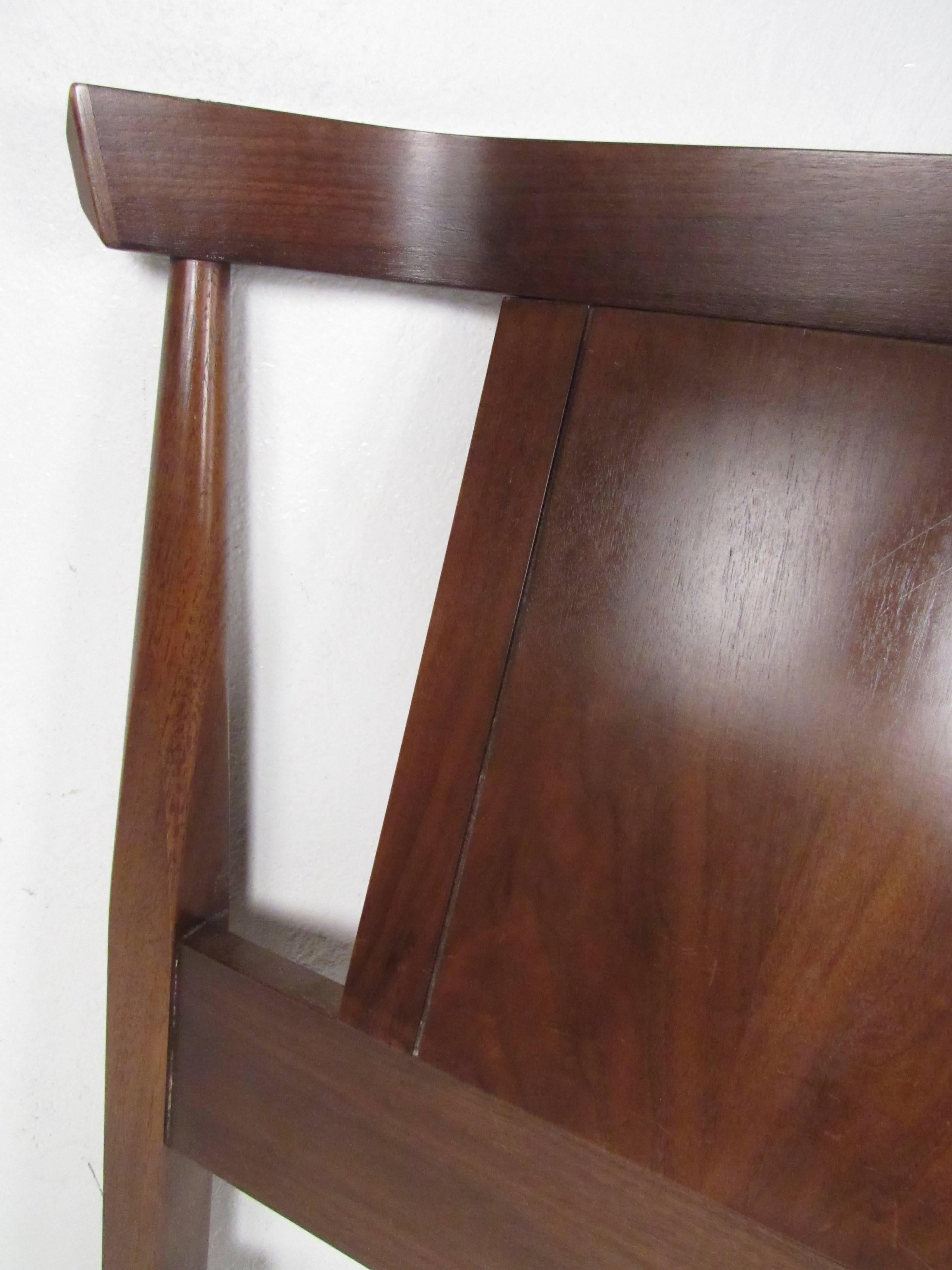 American Mid-Century Modern Walnut Bedframe