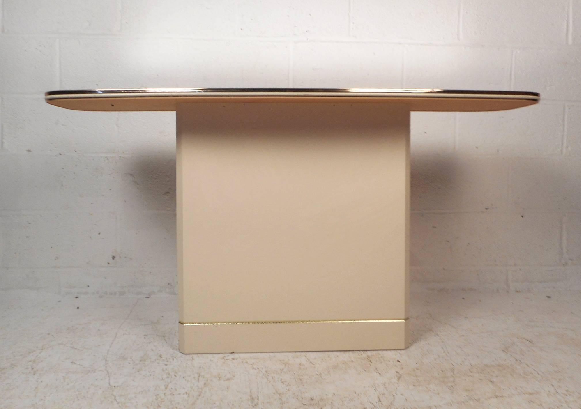 Mid-Century Modern Mid-century Mirror Top Console Table For Sale