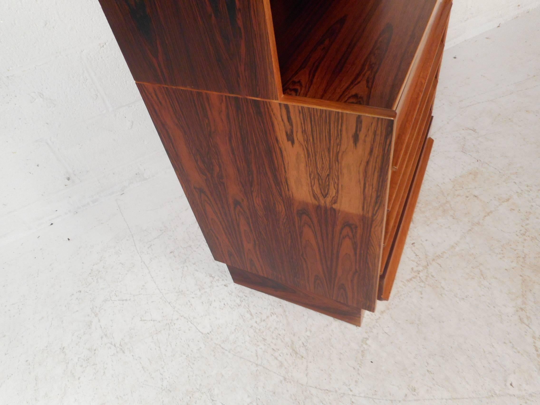 Late 20th Century Mid-Century Modern Rosewood Etagere