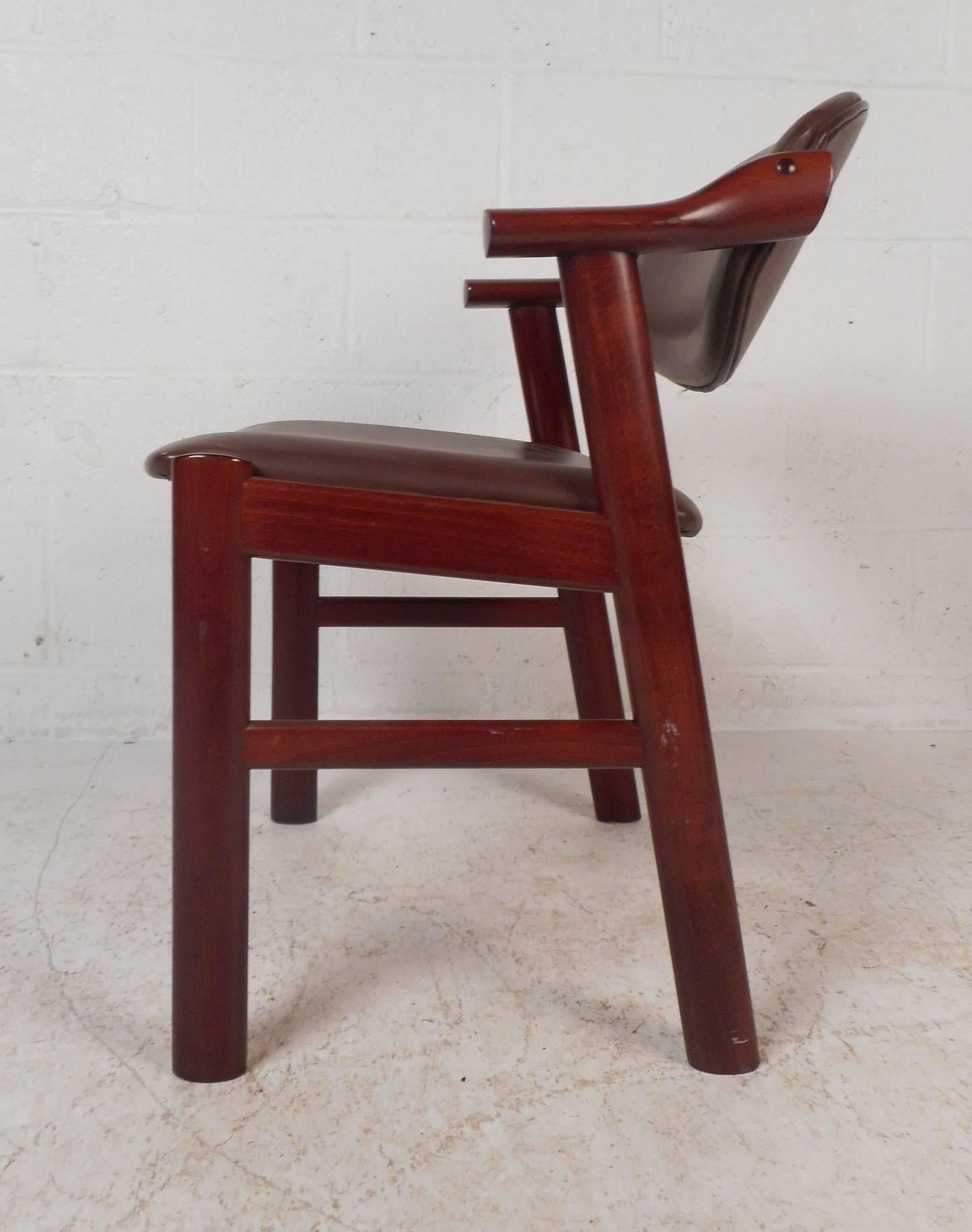 Mid-Century Modern Set of 4 Vintage Danish Rosewood Chairs by Schou Andersen For Sale