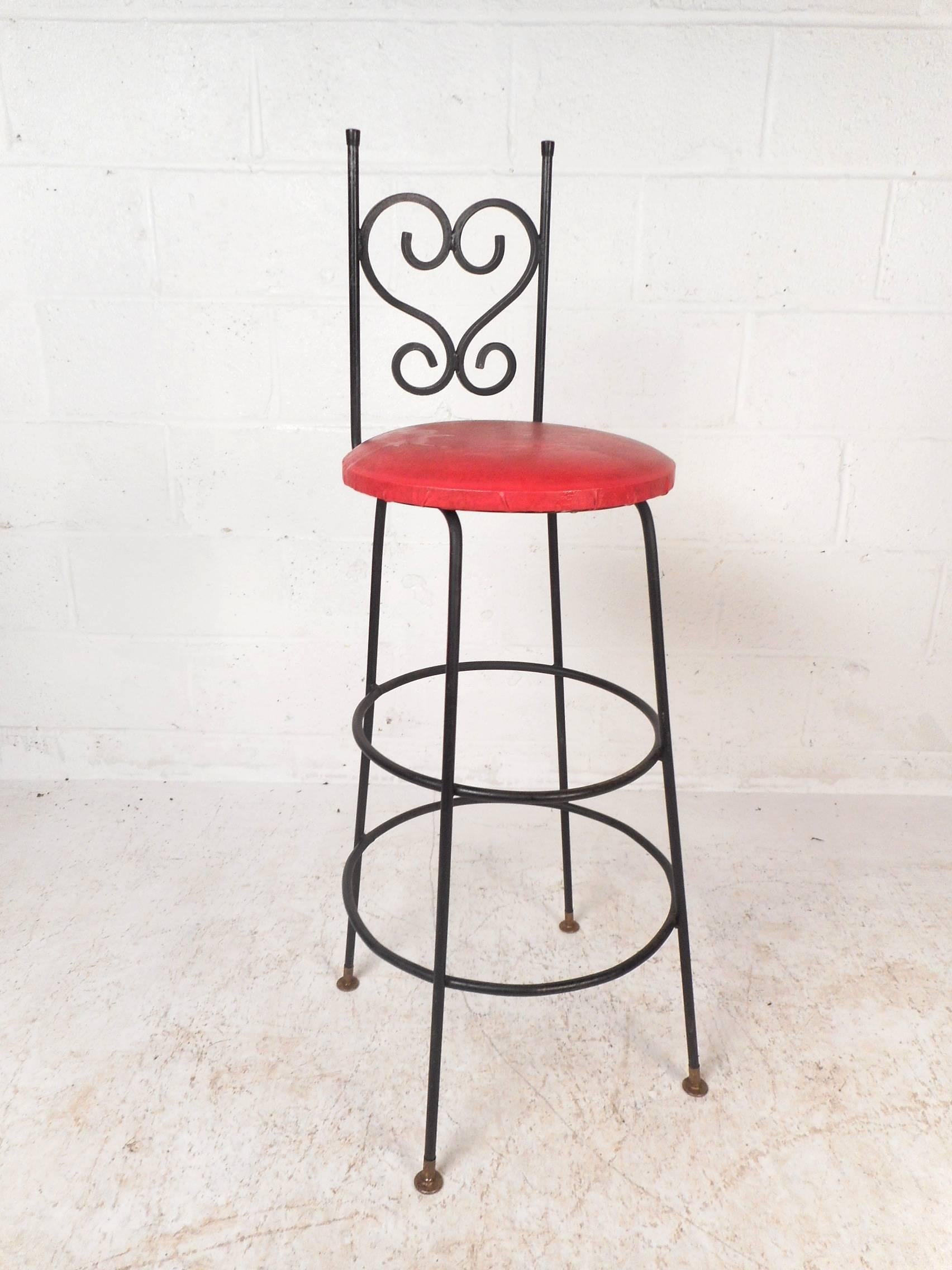 wrought iron bar stools vintage