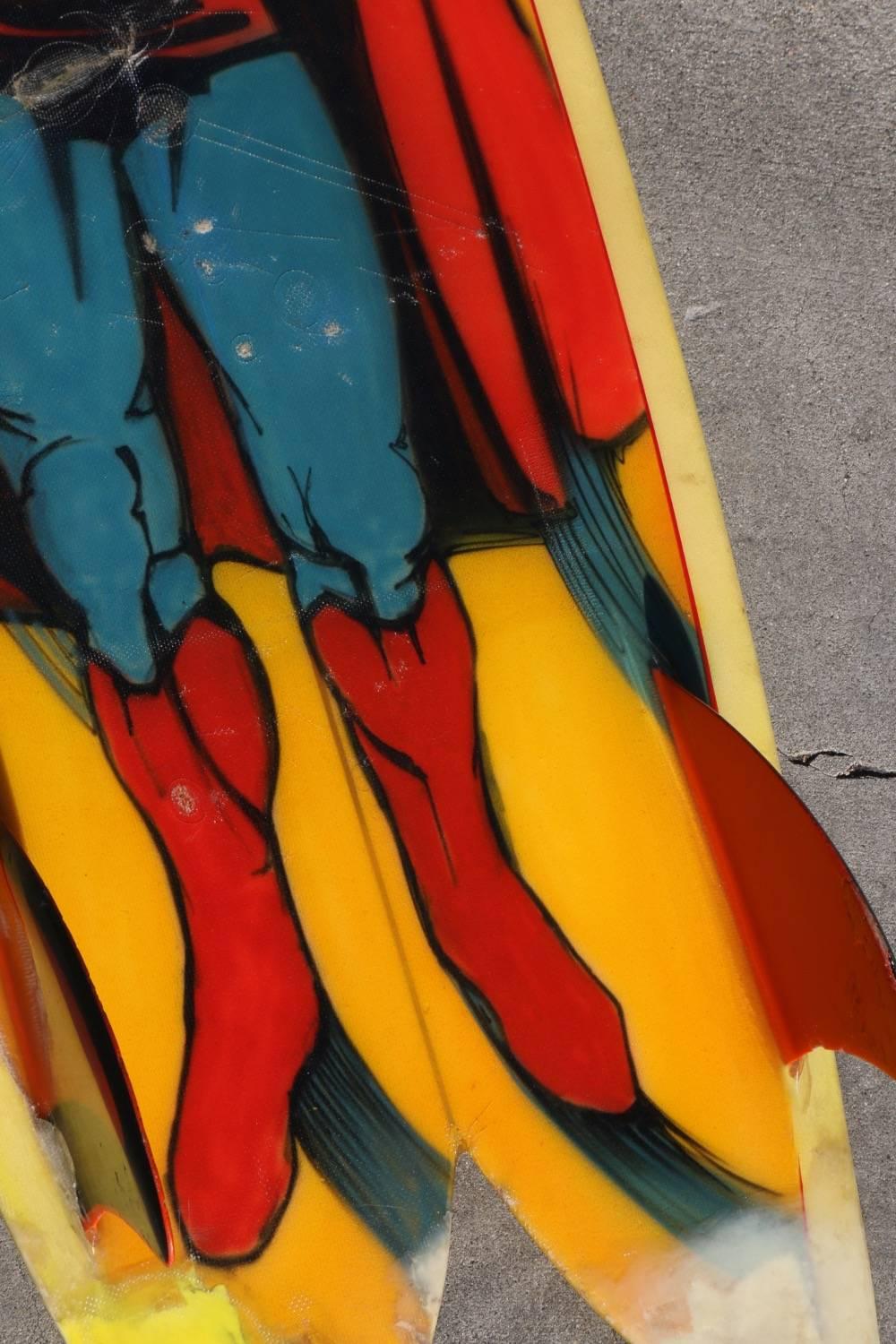 Fiberglass All Original 1970s Superman Pocket Rocket Surfboard