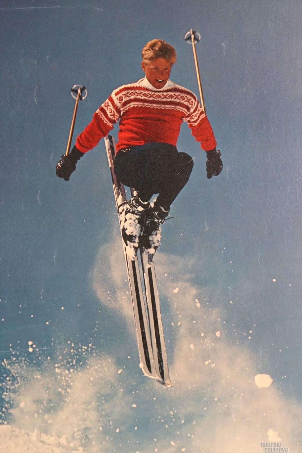 American Mammoth California Original Vintage Ski Poster, circa 1955