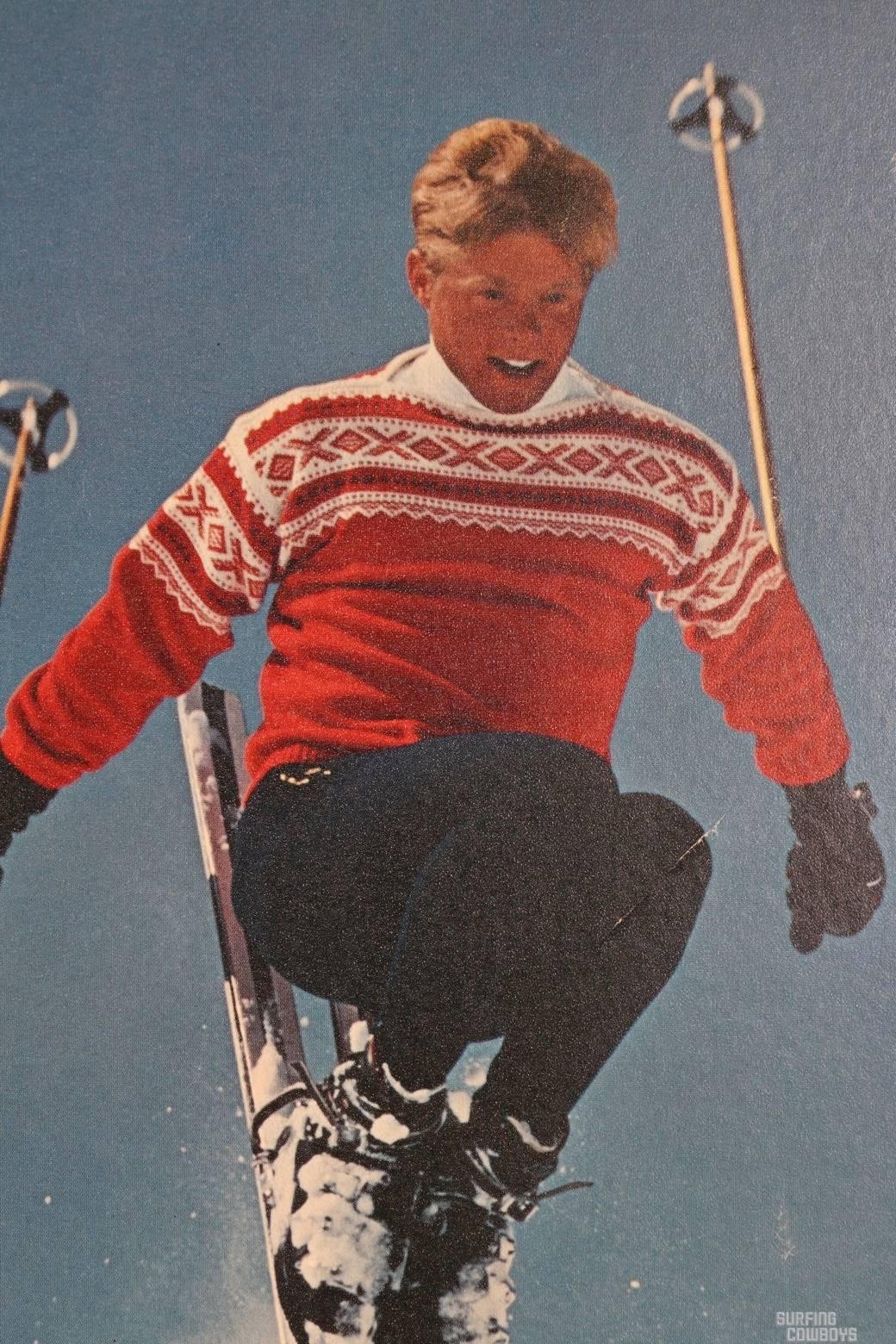 Linen Mammoth California Original Vintage Ski Poster, circa 1955